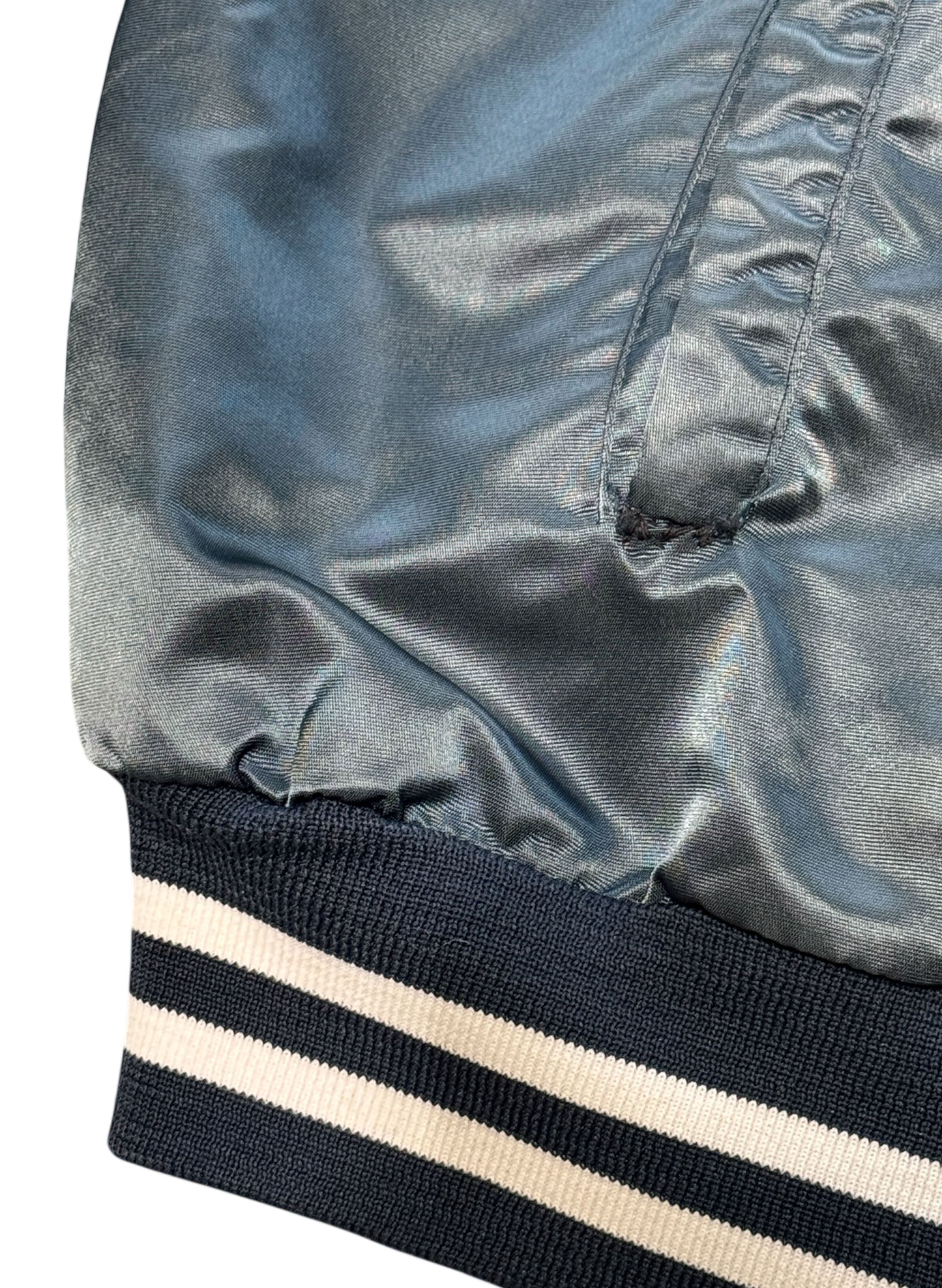 (SUP-554) Chalk Line NEW YORK YANKEES QUILTING NYLON STADIUM JACKET - L - MADE IN U.S.A.