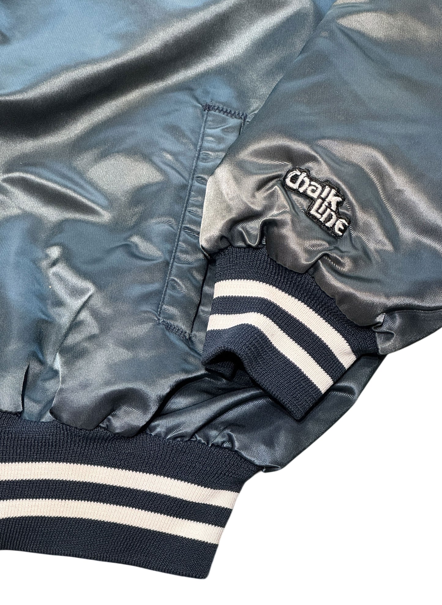 (SUP-554) Chalk Line NEW YORK YANKEES QUILTING NYLON STADIUM JACKET - L - MADE IN U.S.A.