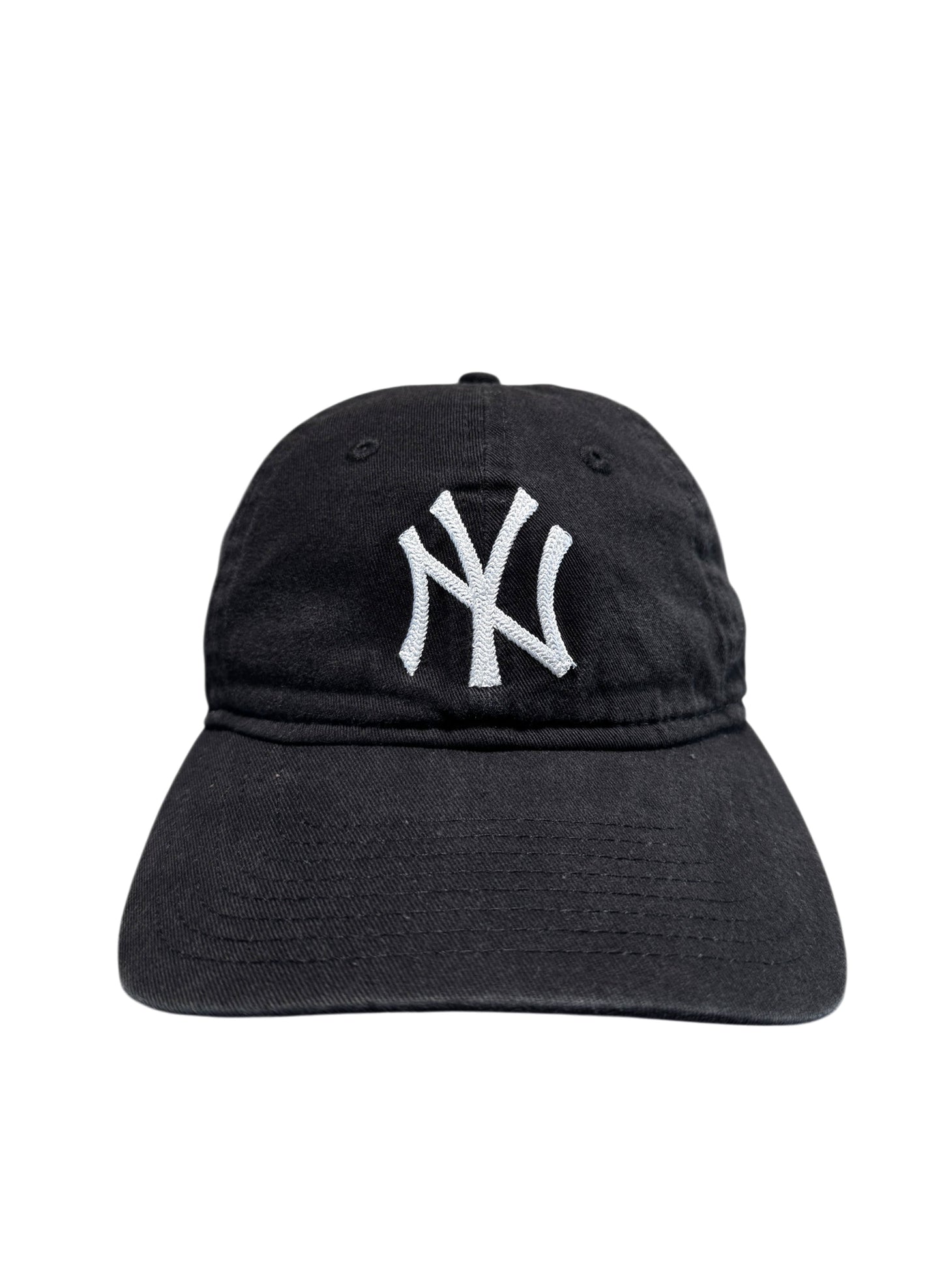 (SUP-626) NEW ERA NEW YORK YANKEES "CHAIN STITCH" LOGO CAP - BLACK