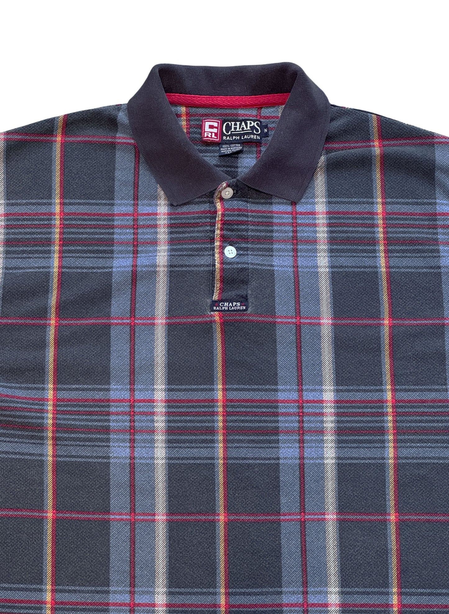 (SUP-687) CHAPS by RALPH LAUREN CHECK POLO SHIRT