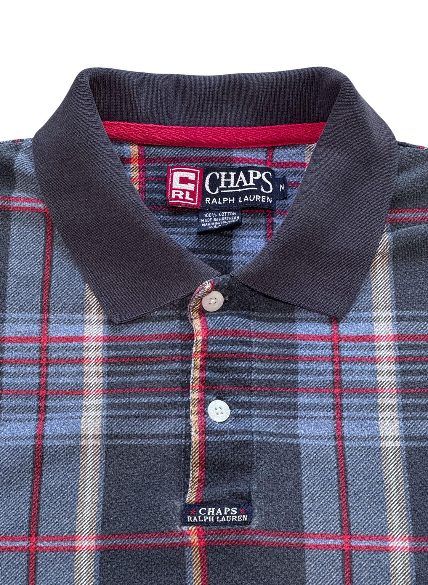 (SUP-687) CHAPS by RALPH LAUREN CHECK POLO SHIRT