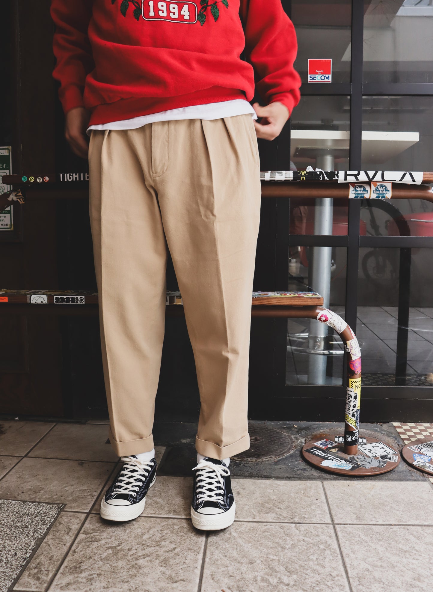 WOODBLOCK 2TUCK CHINO TROUSERS (WB-CL-001)