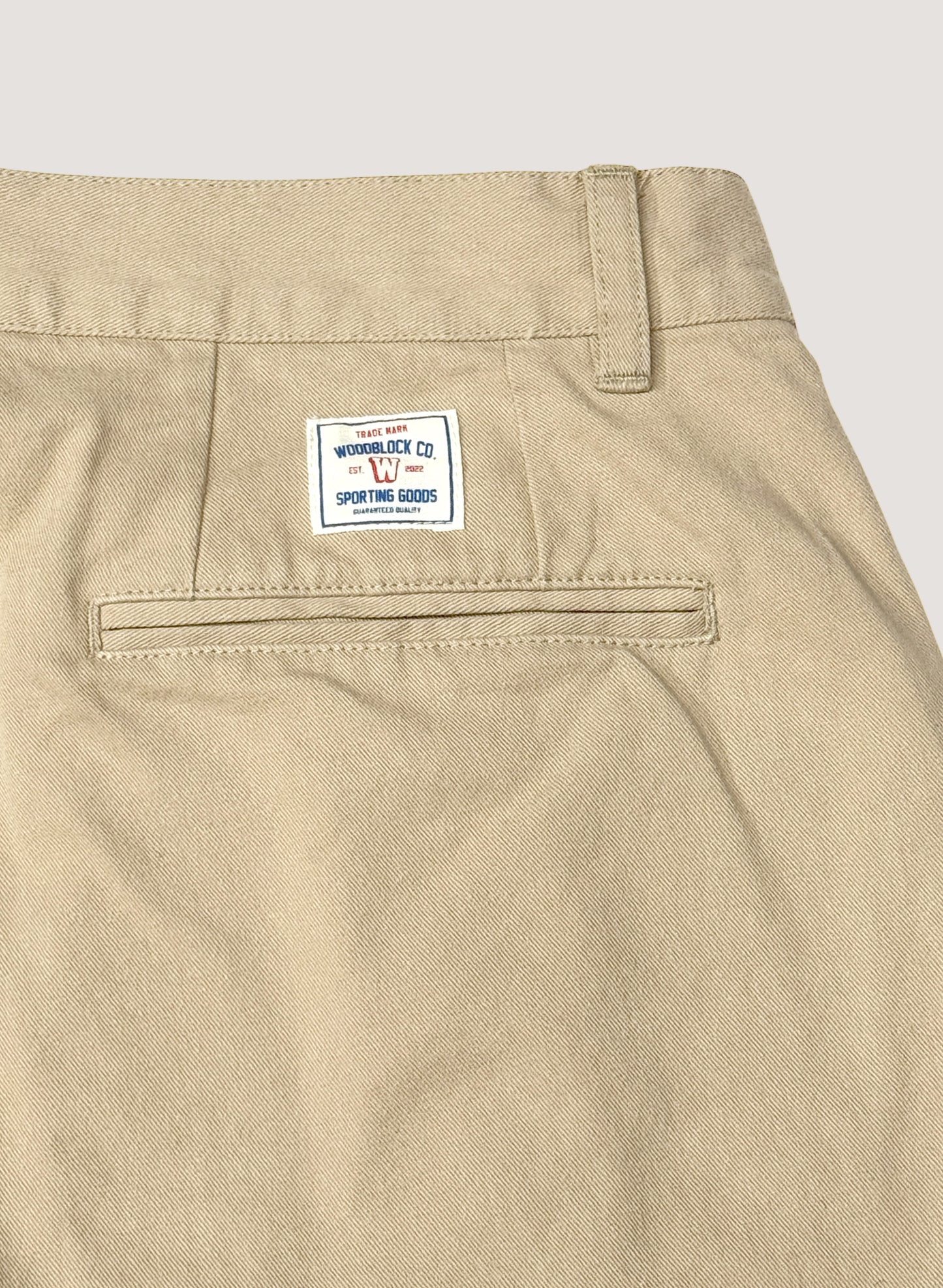 WOODBLOCK 2STAMP PAINT CUSTOMIZED 2TUCK CHINO TROUSERS KHAKI (WB-26SS-011)