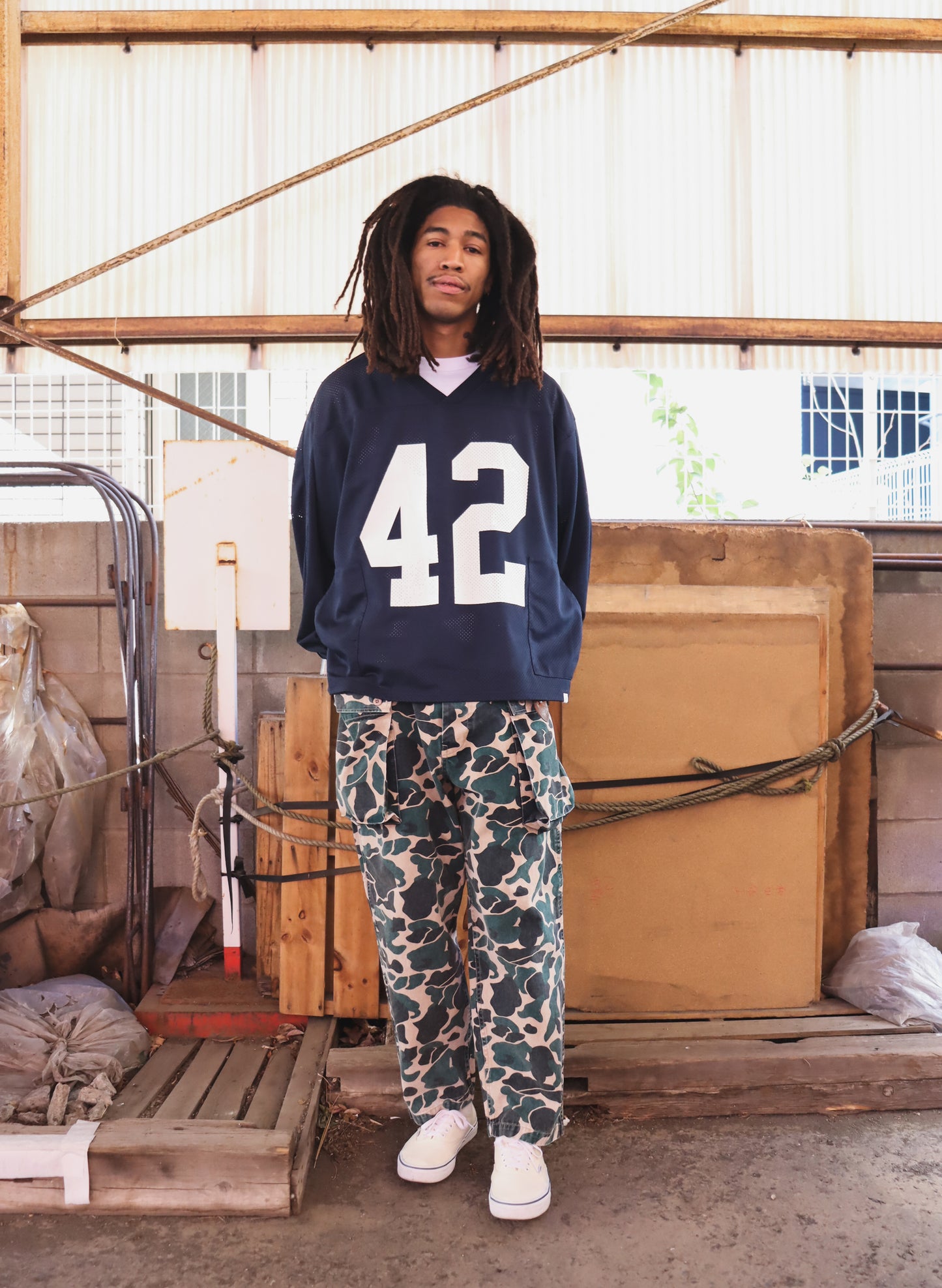 WOODBLOCK W-44 HERRINGBONE CARGO PANTS DUCK HUNTER CAMO (WB-26SS-002)