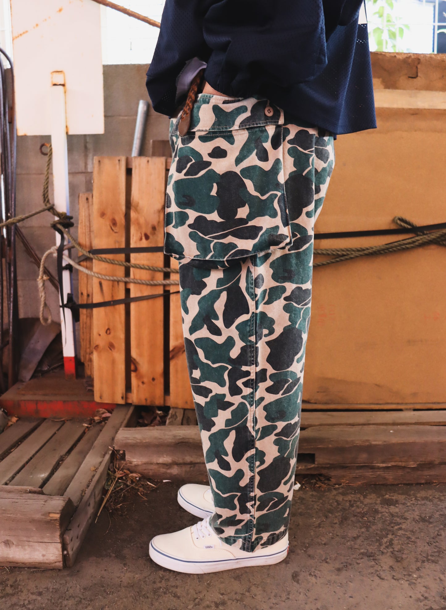 WOODBLOCK W-44 HERRINGBONE CARGO PANTS DUCK HUNTER CAMO (WB-26SS-002)