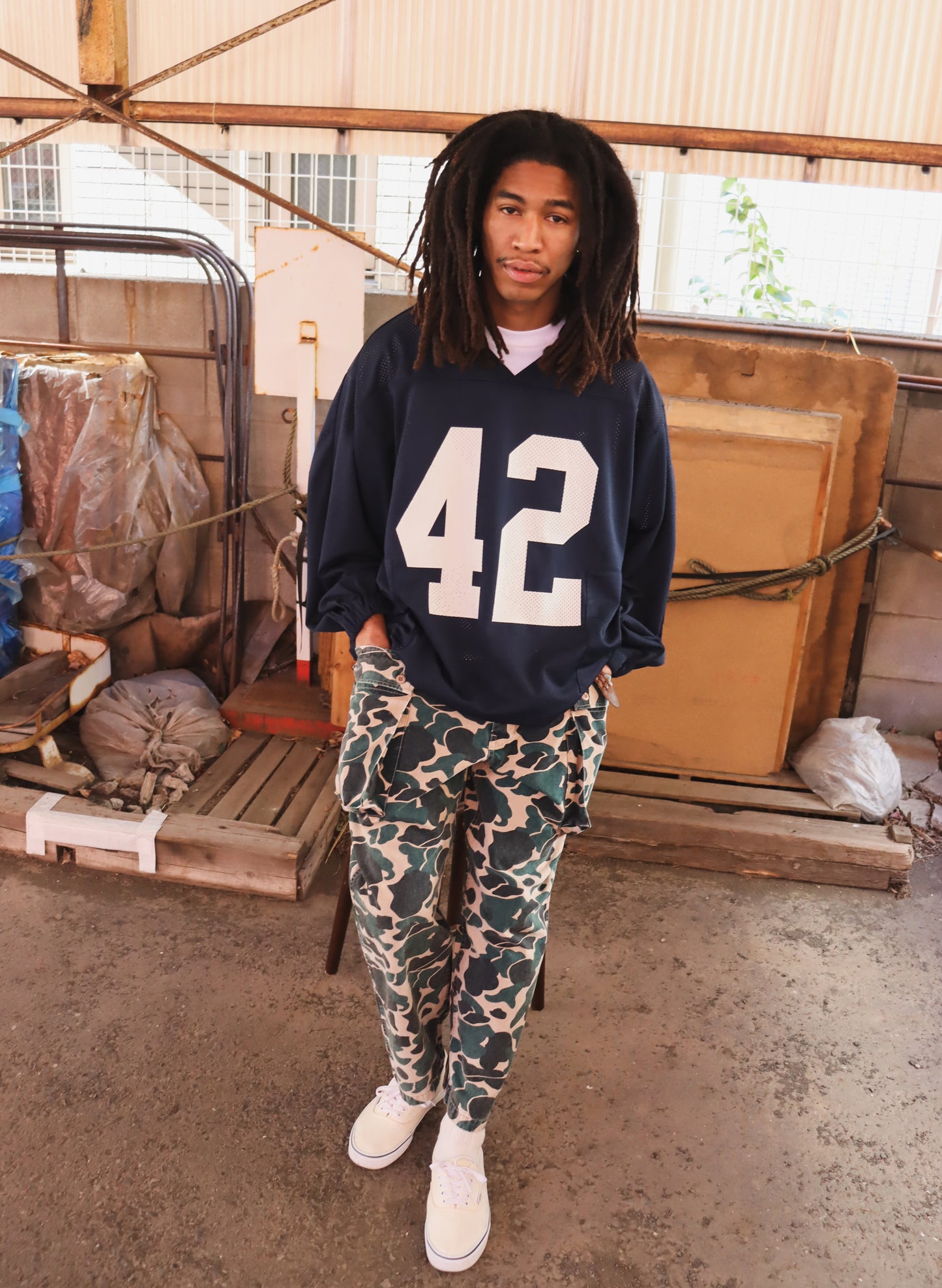 WOODBLOCK W-44 HERRINGBONE CARGO PANTS DUCK HUNTER CAMO (WB-26SS-002)