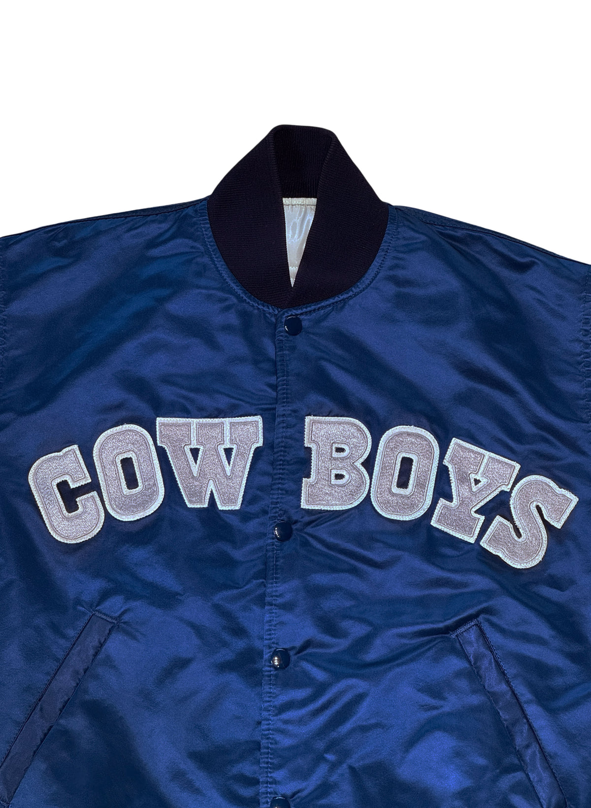 (SUP-808) STARTER NFL DALLAS COWBOYS NYLON QUILTING STADIUM JACKET - M - MADE IN U.S.A.