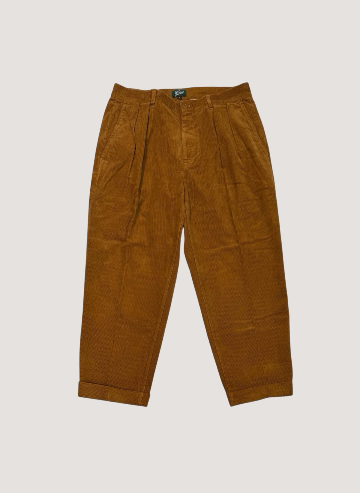 WOODBLOCK 2TUCK CORDUROY TROUSERS CAMEL (WB-26AW-010)