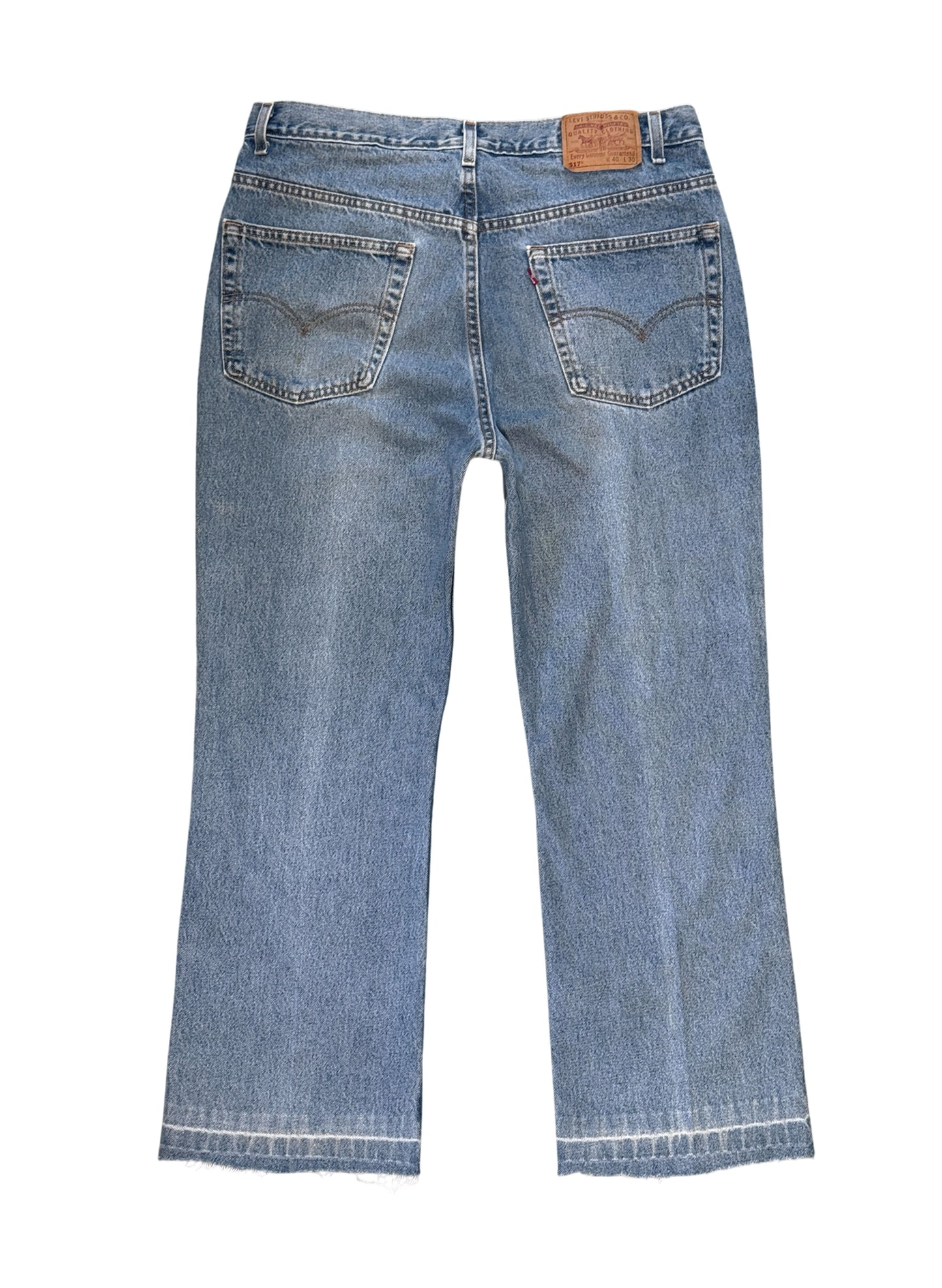 (SUP-644) 90s LEVI'S 517 BOOT CUT "CUT OFF" - MADE IN U.S.A.