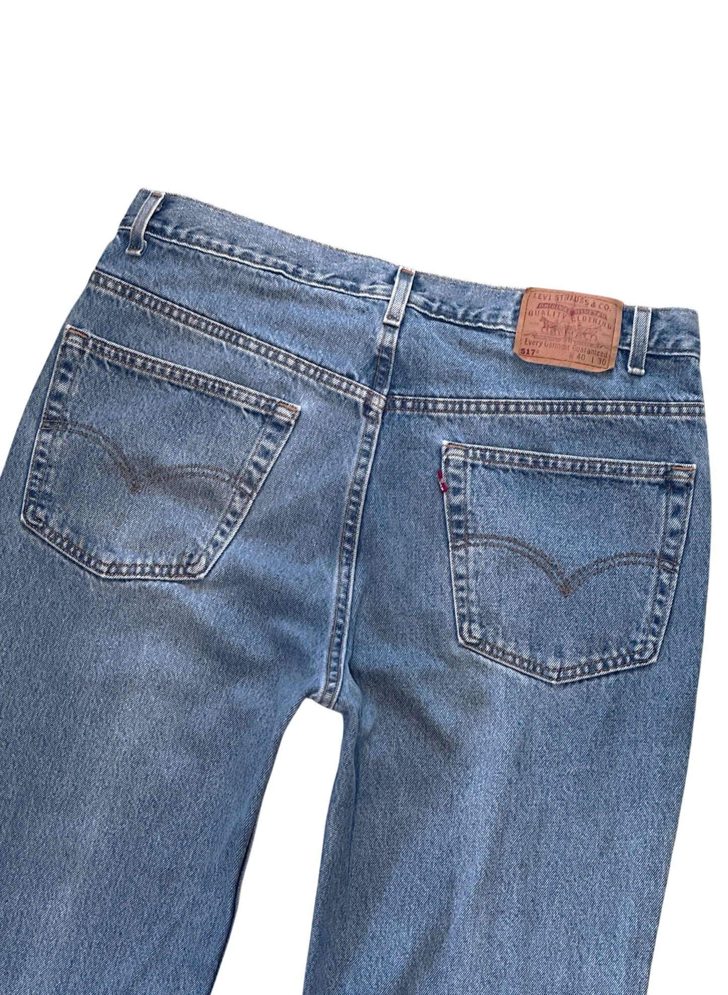 (SUP-644) 90s LEVI'S 517 BOOT CUT "CUT OFF" - MADE IN U.S.A.