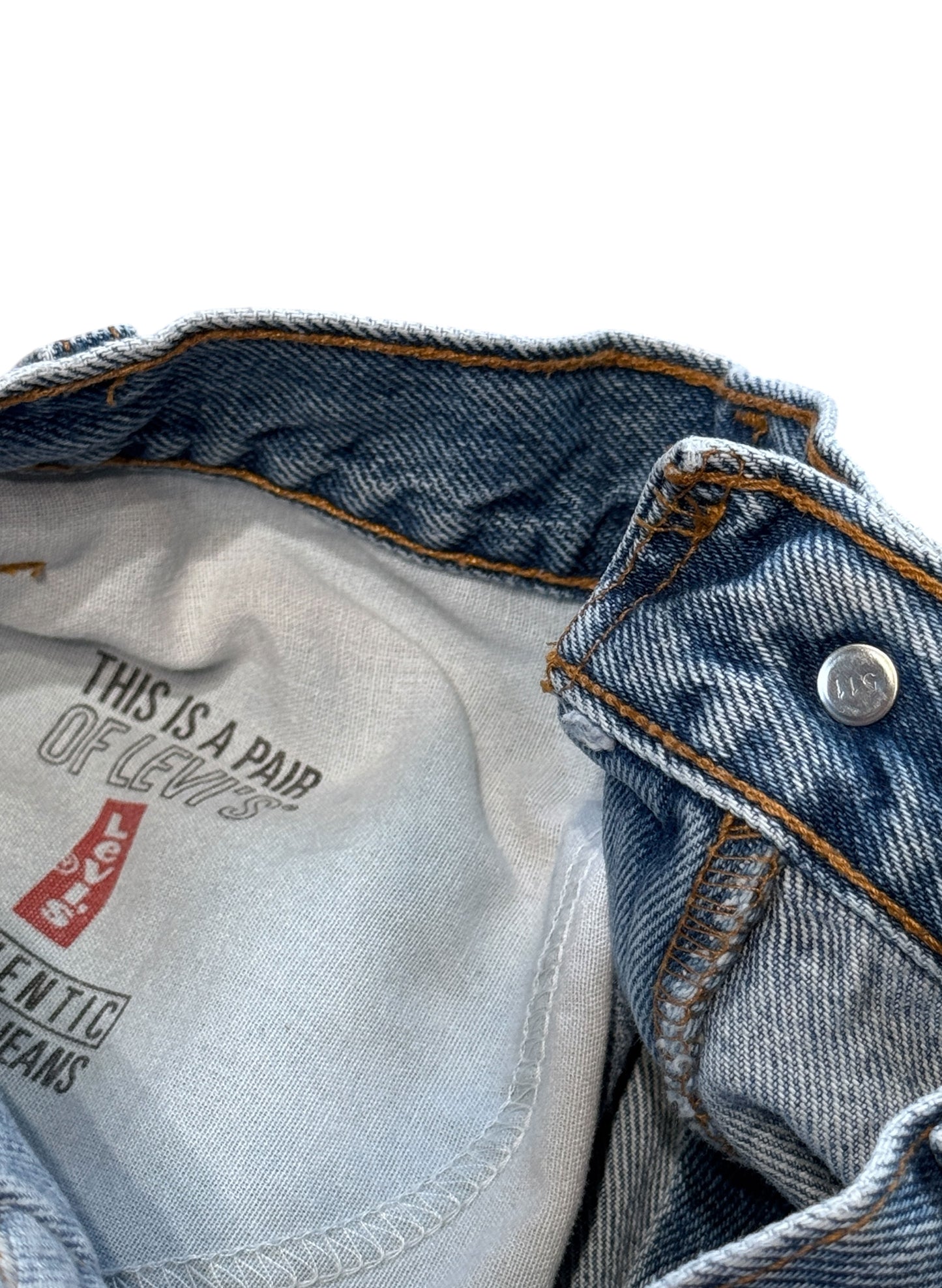 (SUP-644) 90s LEVI'S 517 BOOT CUT "CUT OFF" - MADE IN U.S.A.