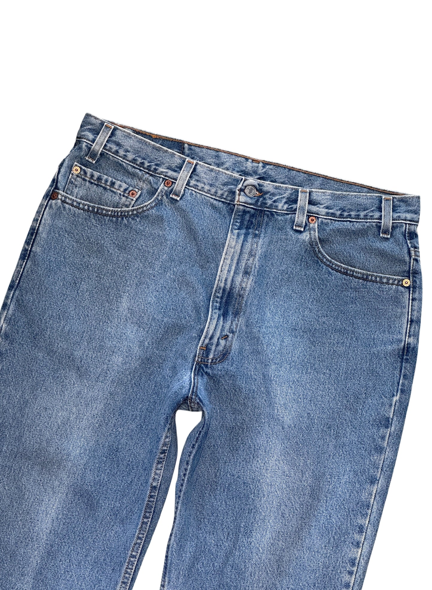 (SUP-644) 90s LEVI'S 517 BOOT CUT "CUT OFF" - MADE IN U.S.A.