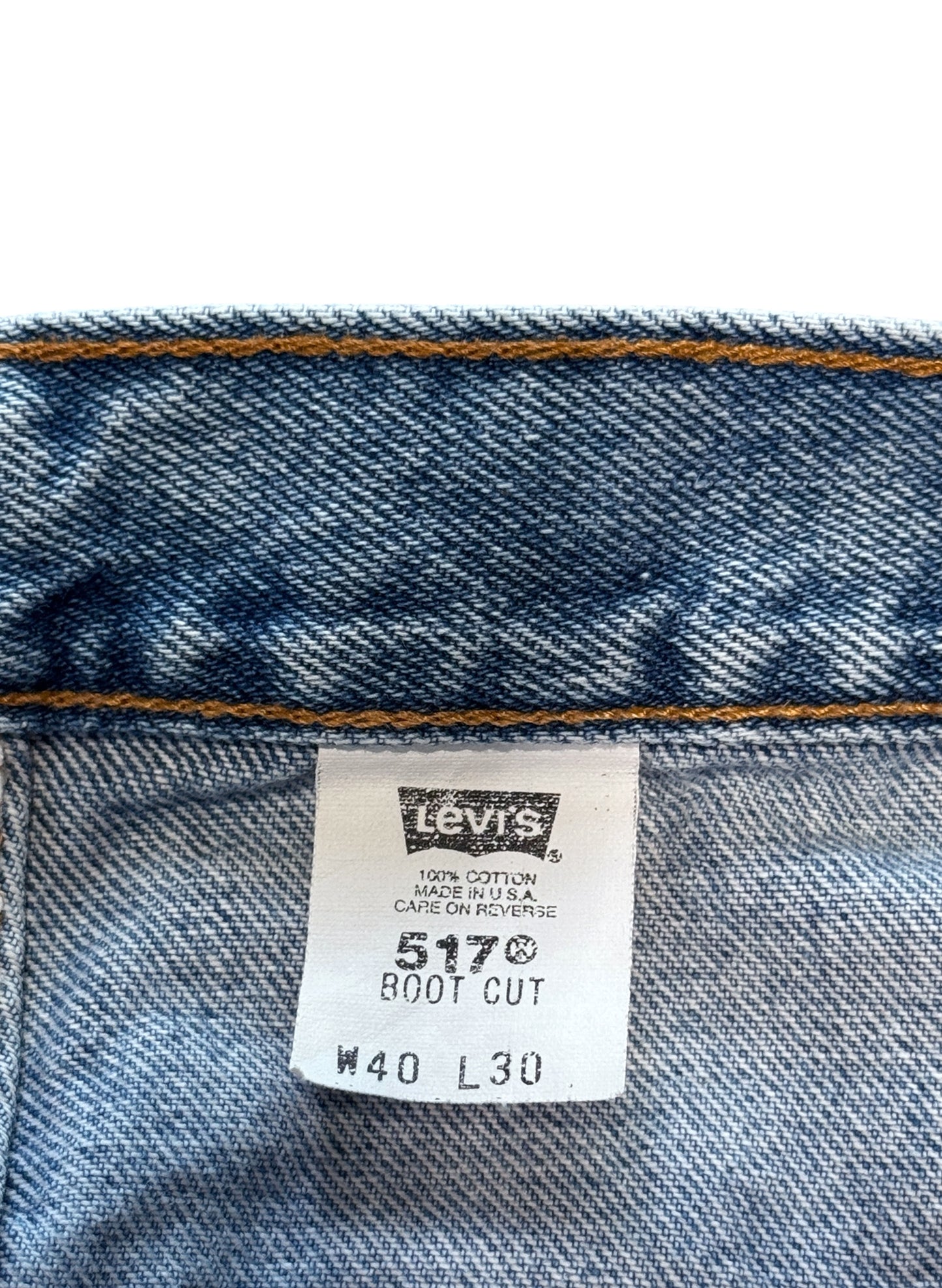 (SUP-644) 90s LEVI'S 517 BOOT CUT "CUT OFF" - MADE IN U.S.A.
