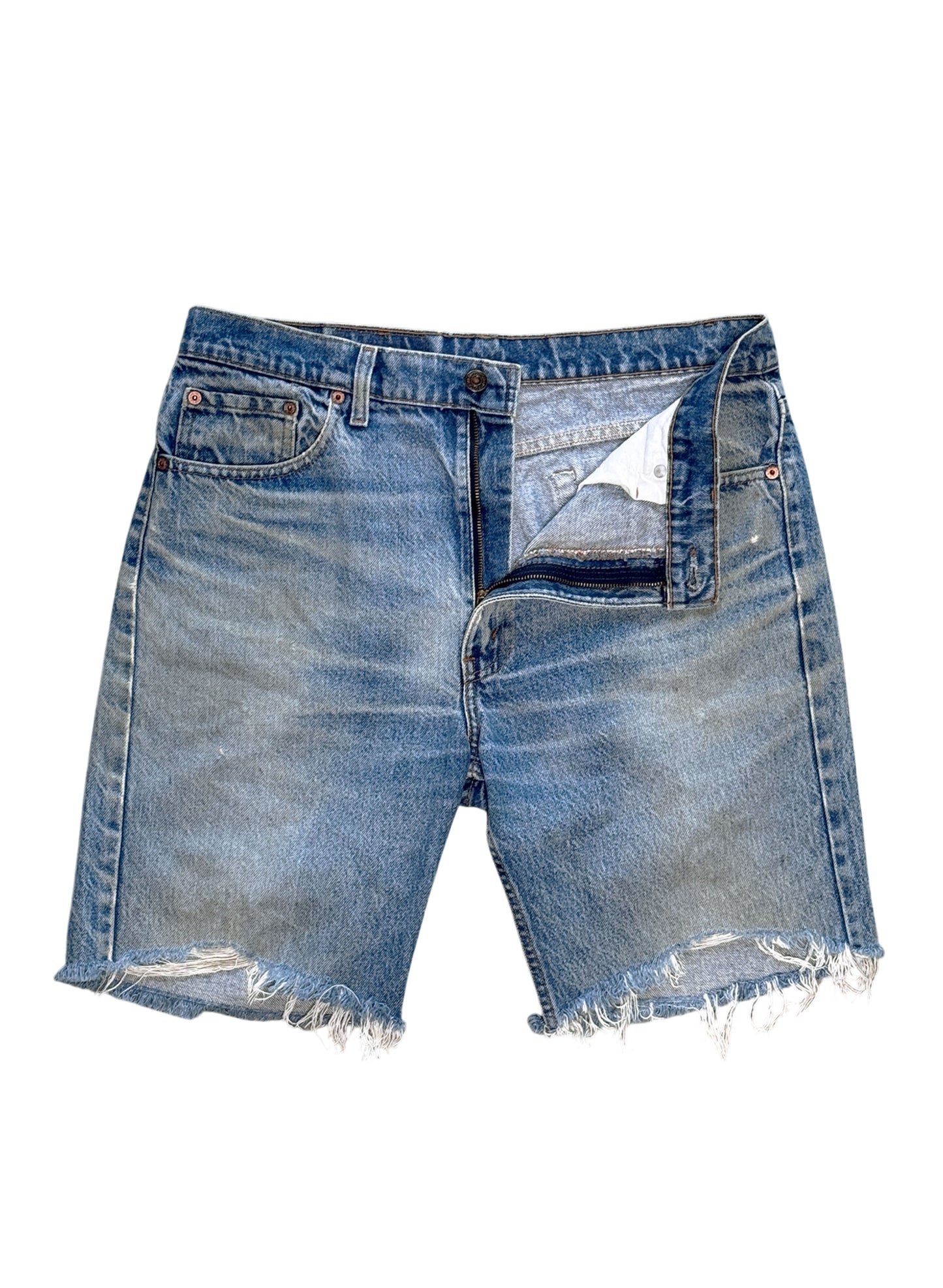 (SUP-649) 90s LEVI'S 505 "CUT OFF" SHORTS - MADE IN U.S.A.