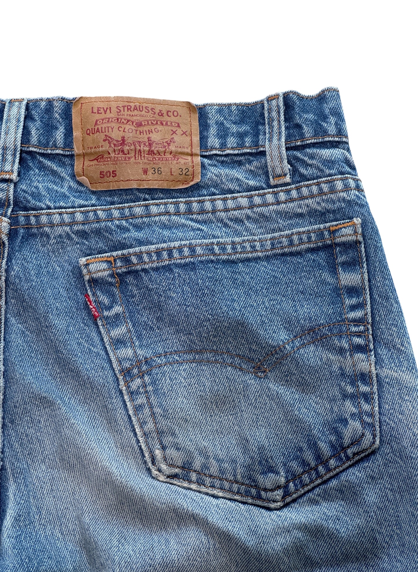 (SUP-649) 90s LEVI'S 505 "CUT OFF" SHORTS - MADE IN U.S.A.