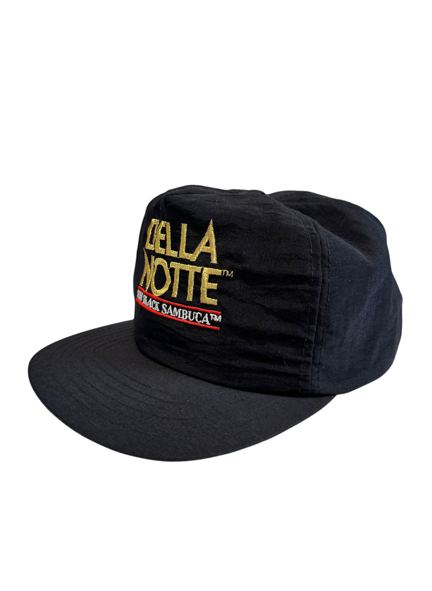 (SUP-332) DELLA NOTTE THE BLACK SAMBUCA NYLON SNAP BACK CAP - BLACK
