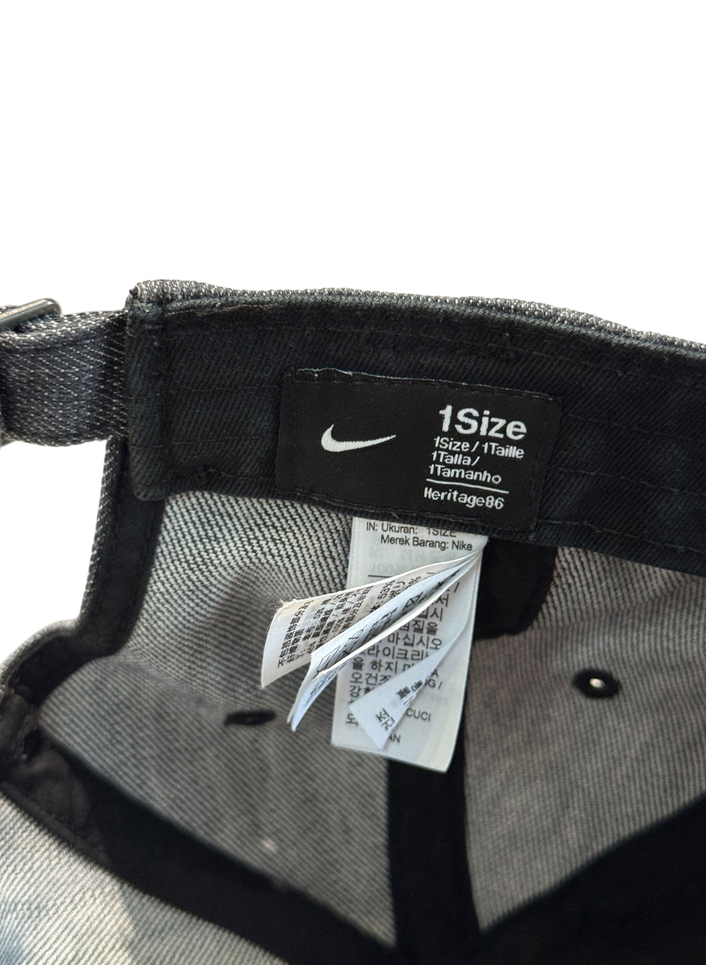 (SUP-781) NIKE BLACK DENIM CAP