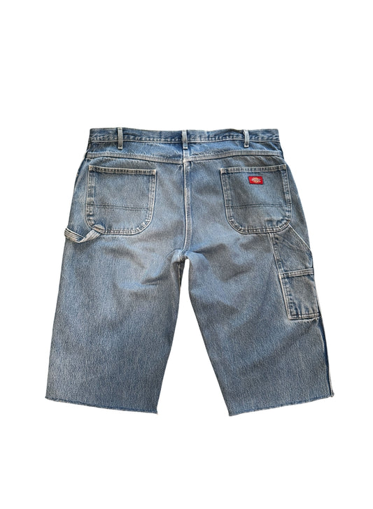 (SUP-396) DICKIES CARPENTER DENIM JORTS "CUT OFF"  (w40)