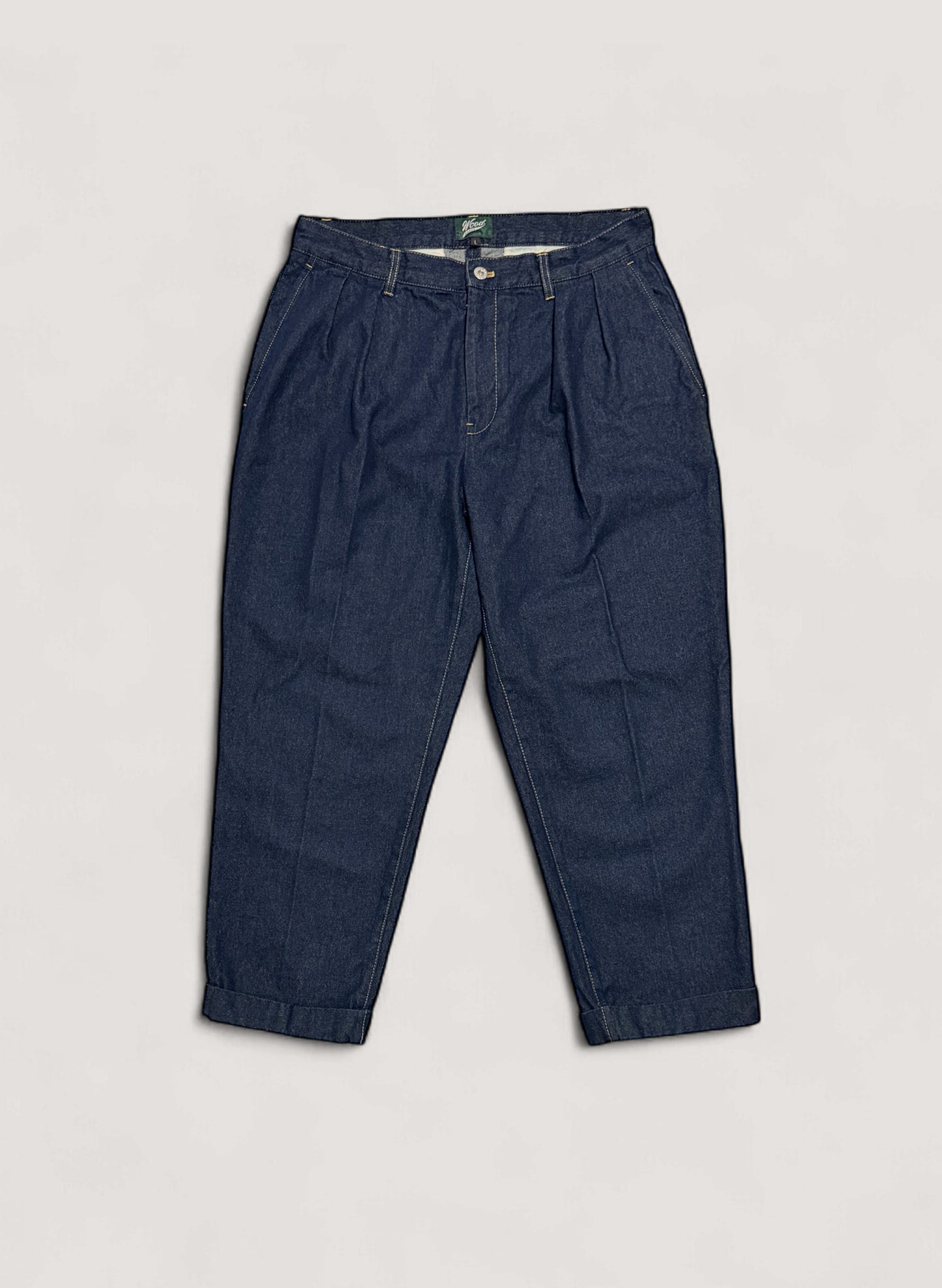 WOODBLOCK 2TUCK DENIM TROUSER DARK INDIGO (WB-25AW-007)