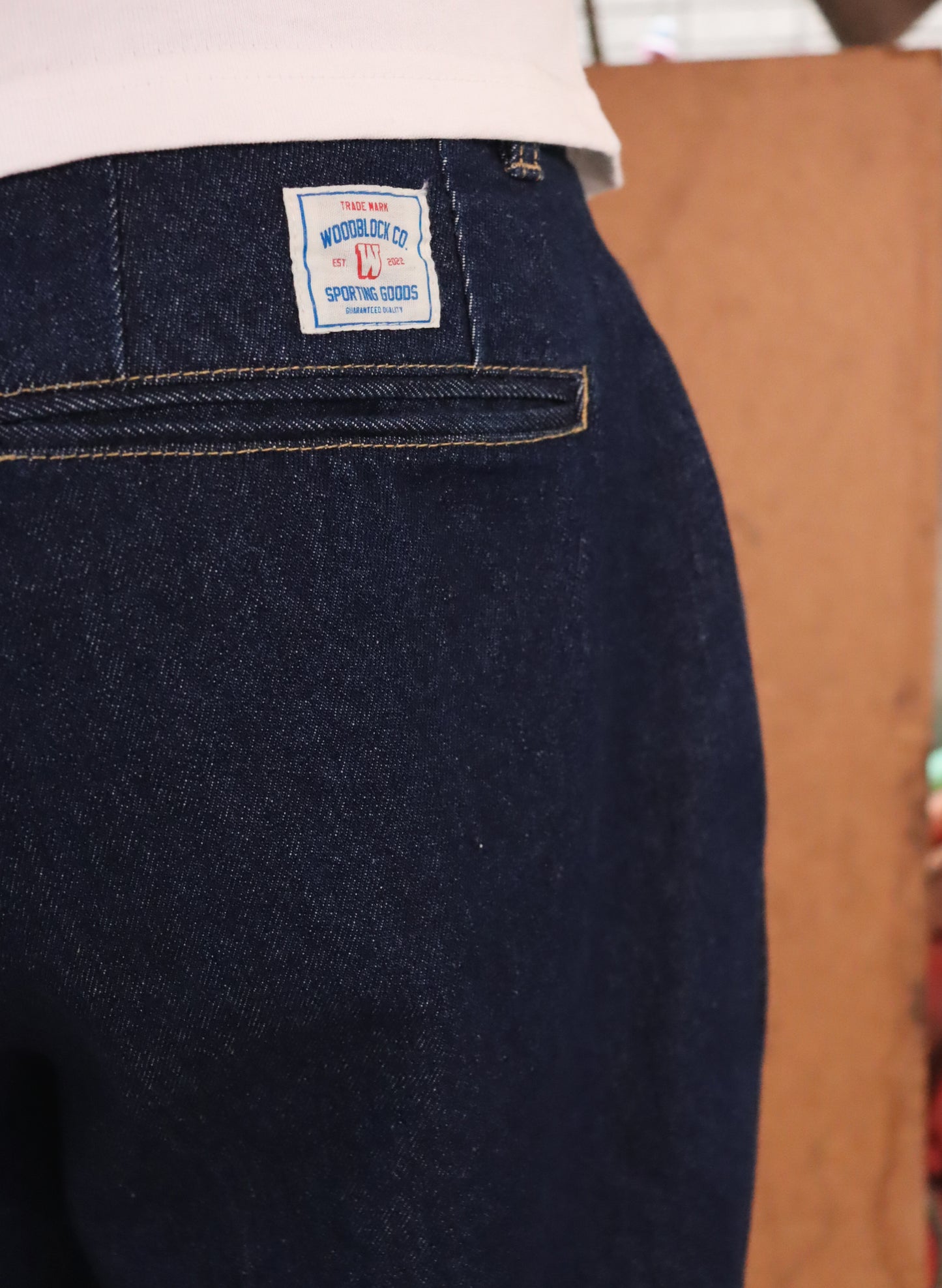 WOODBLOCK 2TUCK DENIM TROUSER DARK INDIGO (WB-25AW-007)