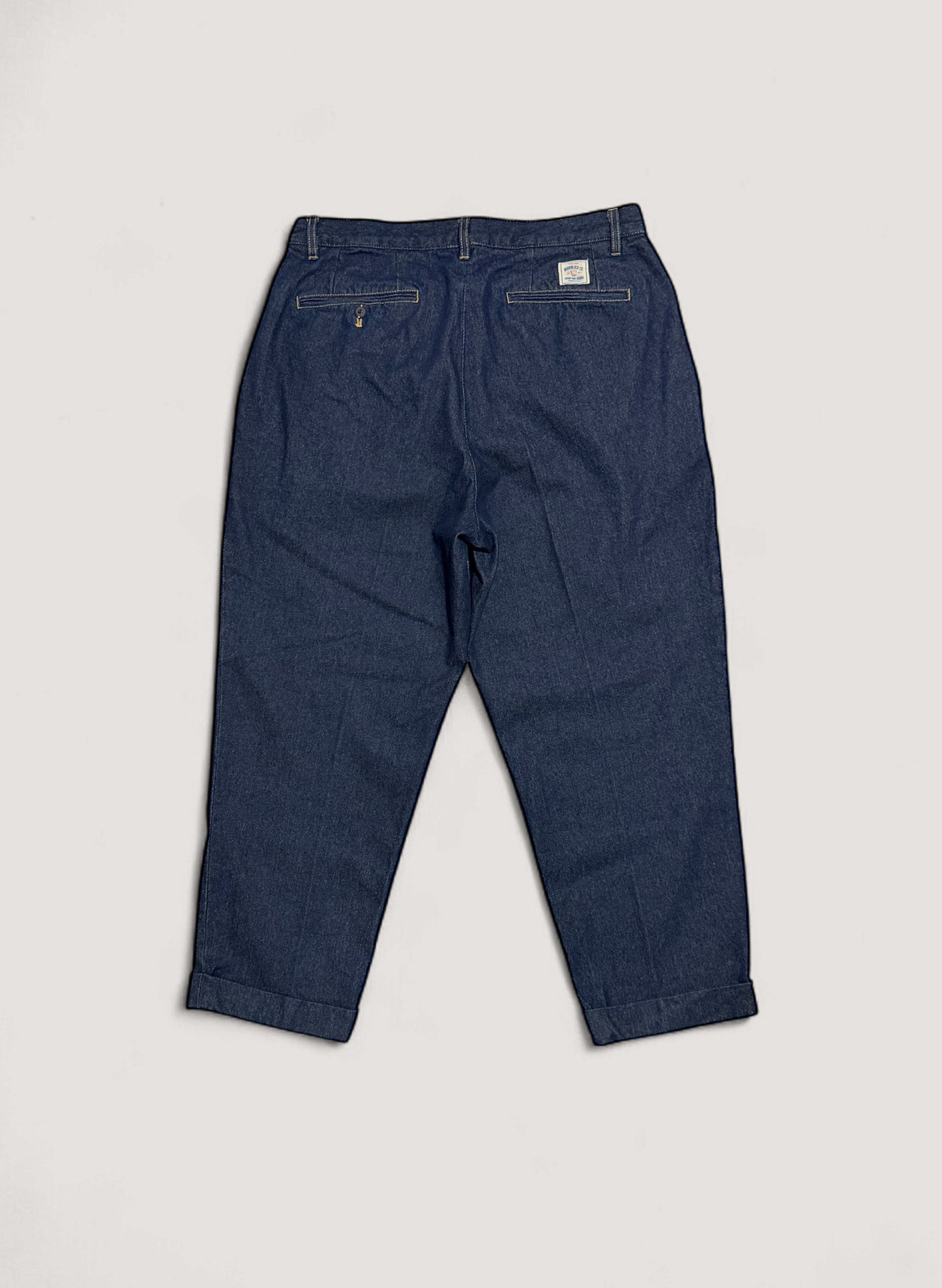 WOODBLOCK 2TUCK DENIM TROUSER DARK INDIGO (WB-25AW-007)