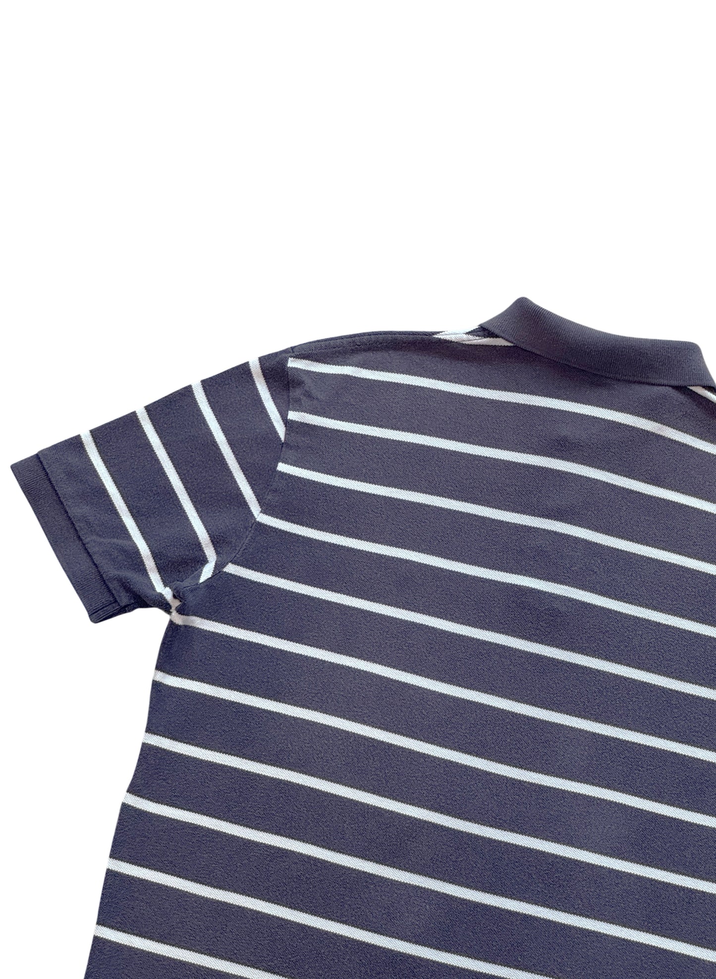 (SUP-681) Polo Ralph Lauren BORDER POLO SHIRT "FADE" - NAVY/WHITE
