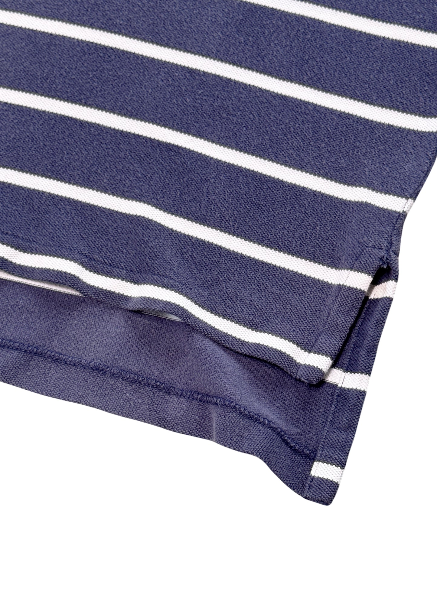(SUP-681) Polo Ralph Lauren BORDER POLO SHIRT "FADE" - NAVY/WHITE