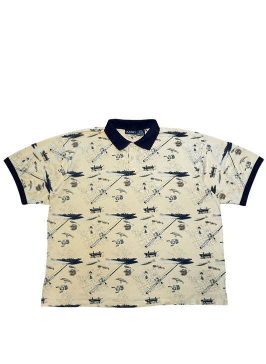 (SUP-689) puritan BASS FISHING POLO SHIRT - YELLOW