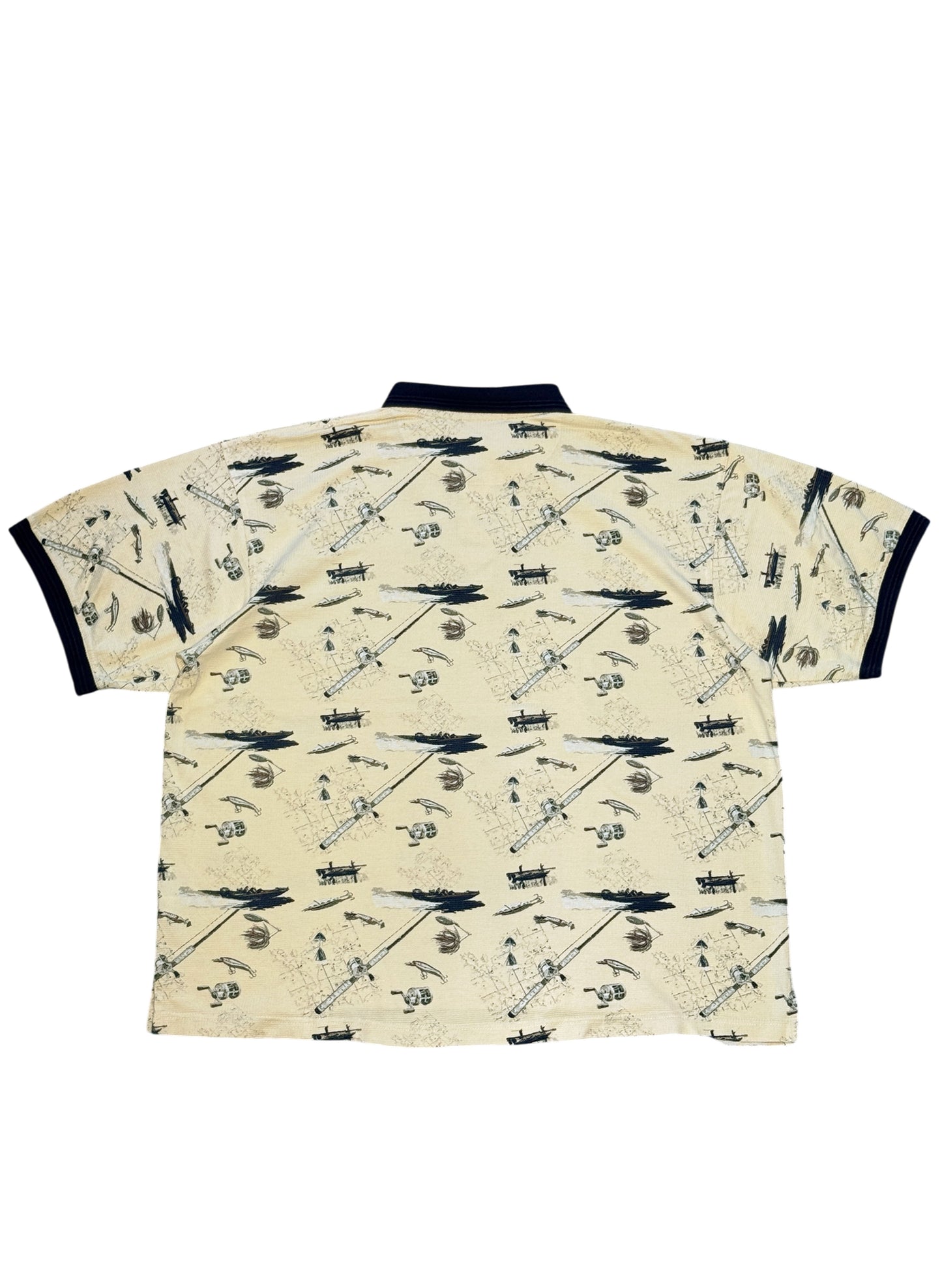 (SUP-689) puritan BASS FISHING POLO SHIRT - YELLOW