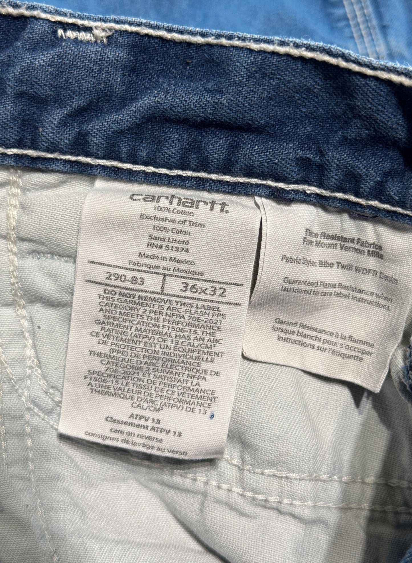 (SUP-474) Carhartt FR（Flame Resistant）PAINTER DENIM PANTS - MADE IN MEXICO