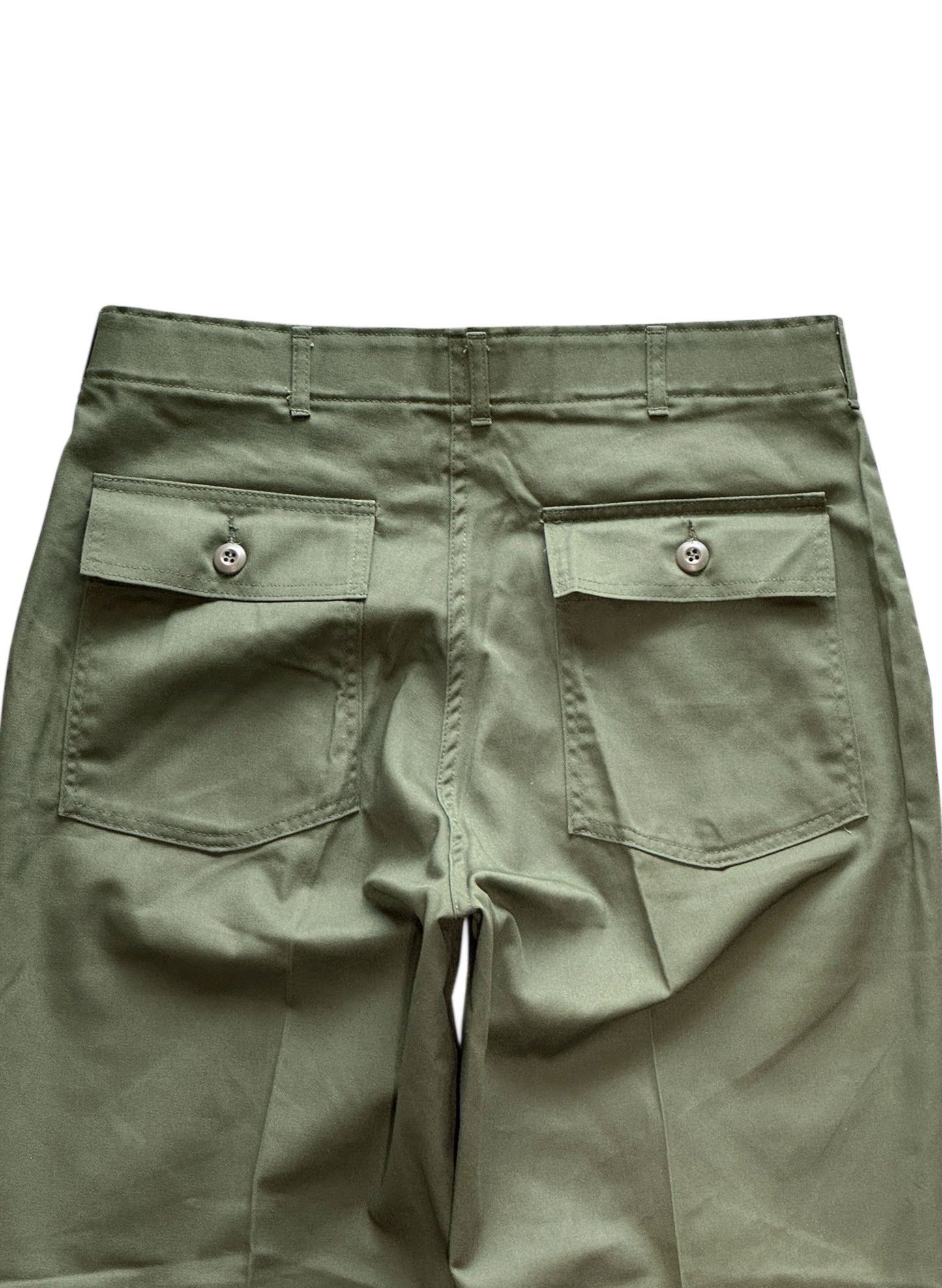 (SUP-562) US MILITARY 80s DEADSTOCK UTILITY TROUSERS OG-507 SLASH POCKET