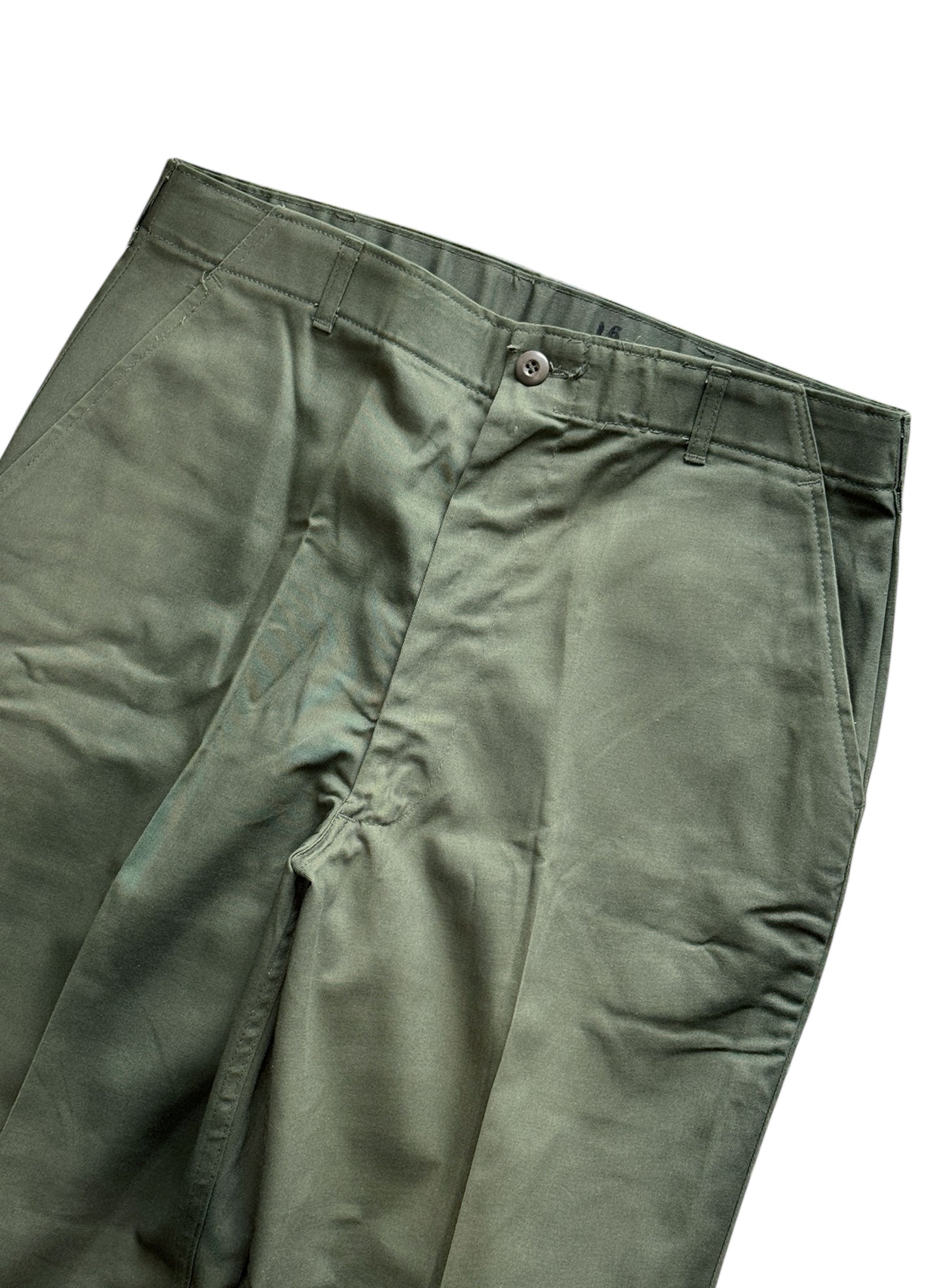(SUP-562) US MILITARY 80s DEADSTOCK UTILITY TROUSERS OG-507 SLASH POCKET