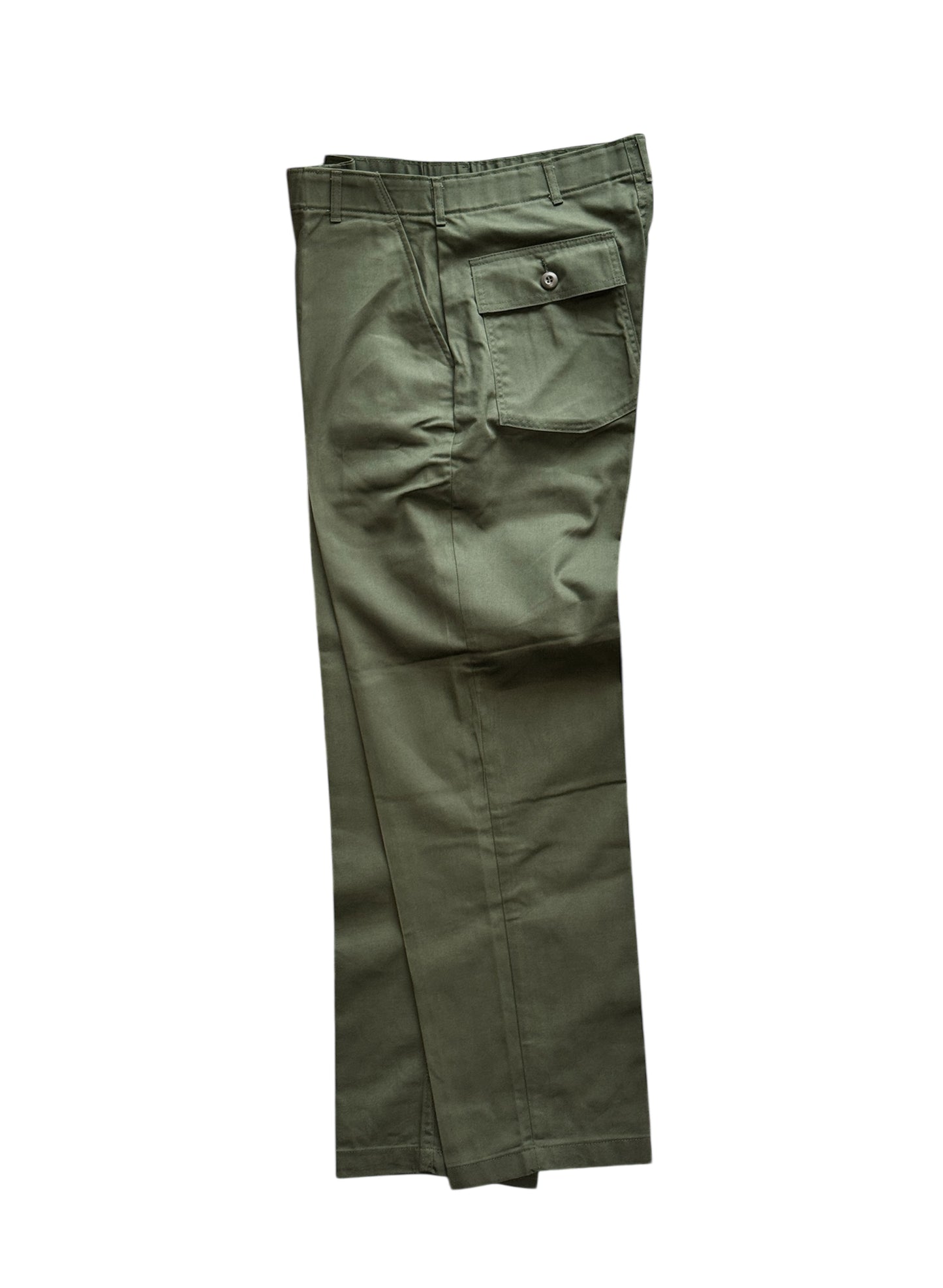 (SUP-562) US MILITARY 80s DEADSTOCK UTILITY TROUSERS OG-507 SLASH POCKET