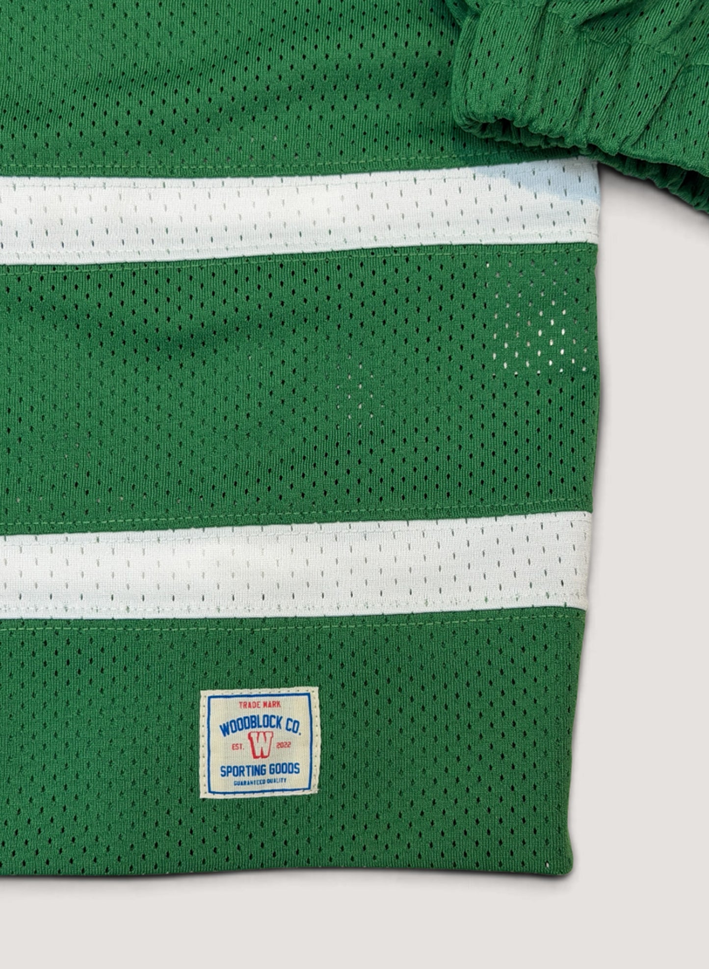 WOODBLOCK LS MESH HOCKEY JERSEY GREEN/WHITE (WB-26AW-001)