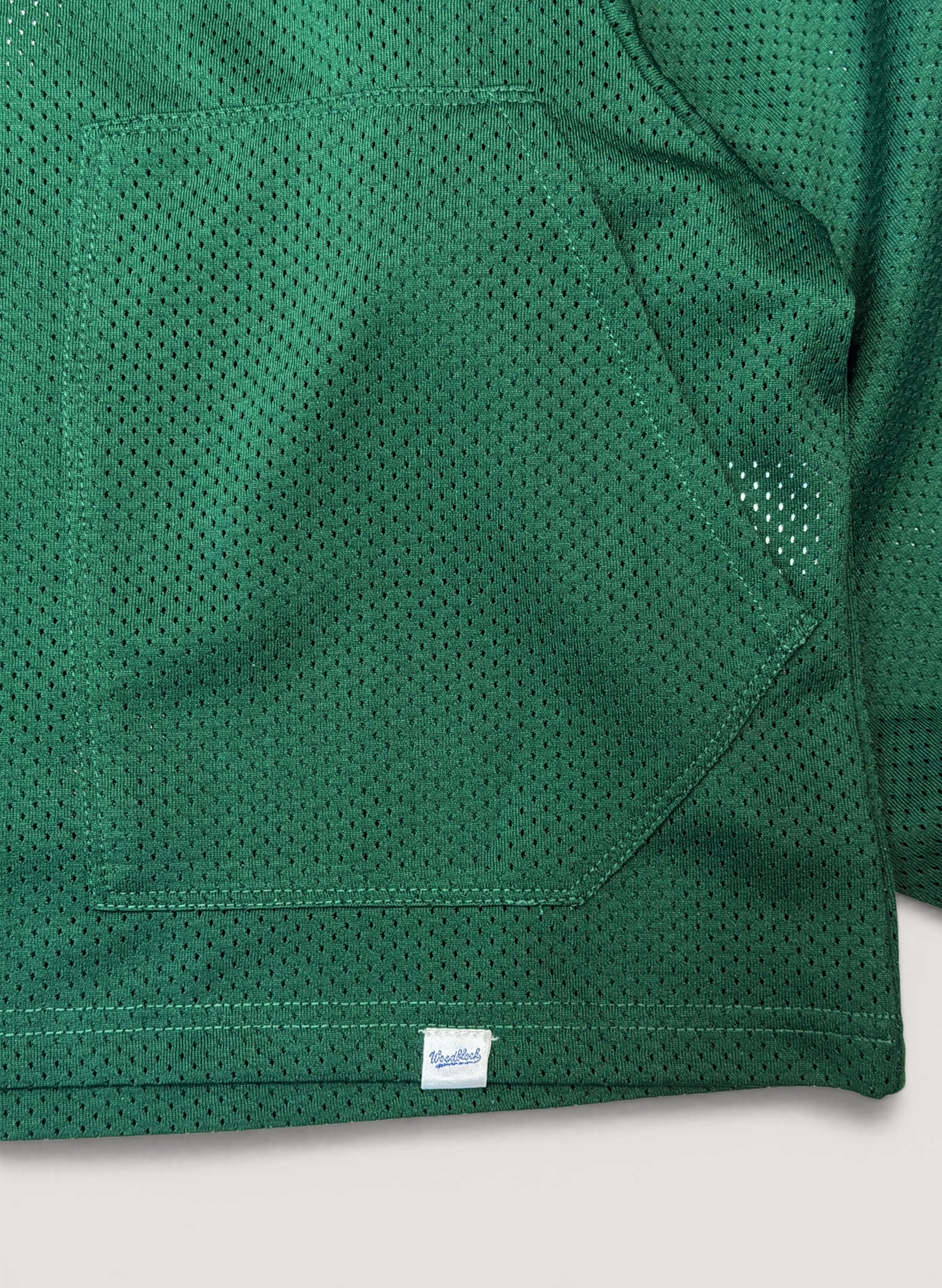 WOODBLOCK LS MESH RUGGER SHIRT GREEN/WHITE (WB-26SS-013)