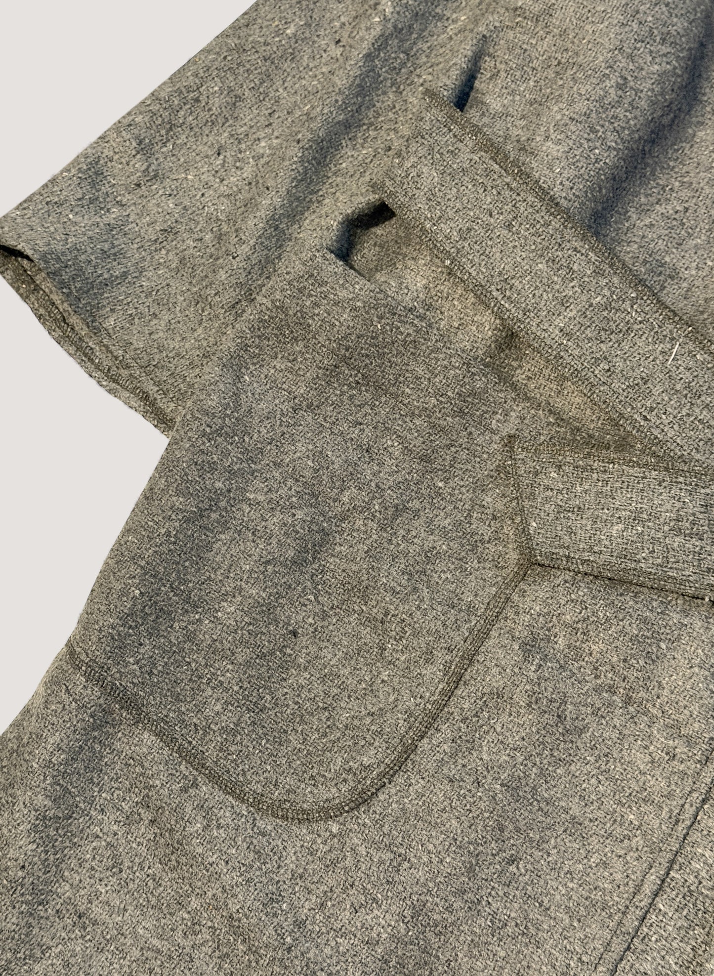 WOODBLOCK x Ichiryu made CUSTOMIZED WOOL BLANKET GOWN COAT  (WB-25AW-011)