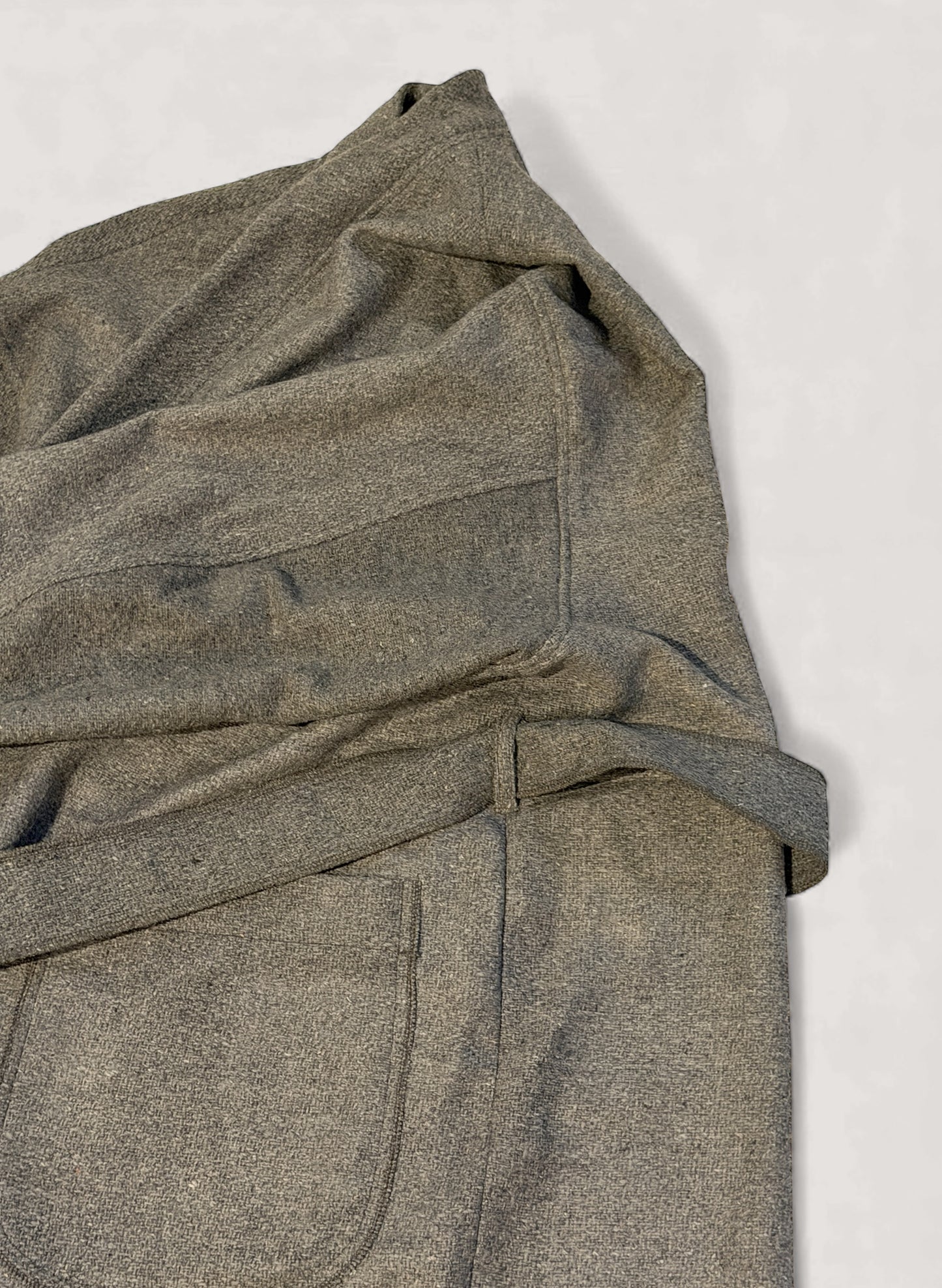 WOODBLOCK x Ichiryu made CUSTOMIZED WOOL BLANKET GOWN COAT  (WB-25AW-011)