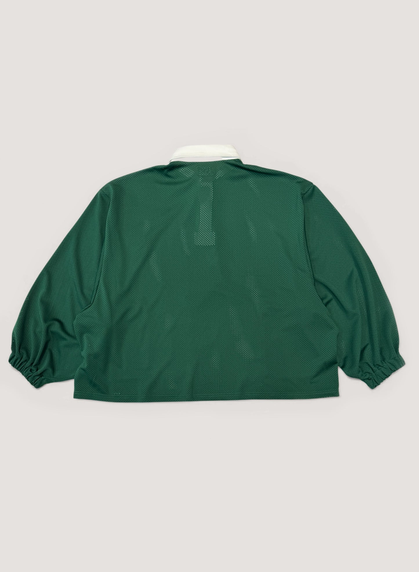 WOODBLOCK LS MESH RUGGER SHIRT GREEN/WHITE (WB-26SS-013)
