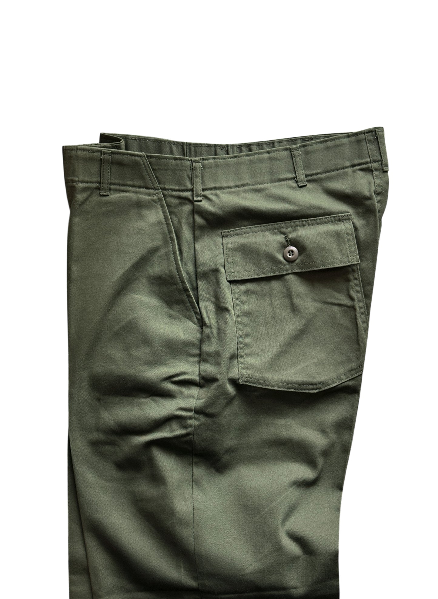 (SUP-562) US MILITARY 80s DEADSTOCK UTILITY TROUSERS OG-507 SLASH POCKET