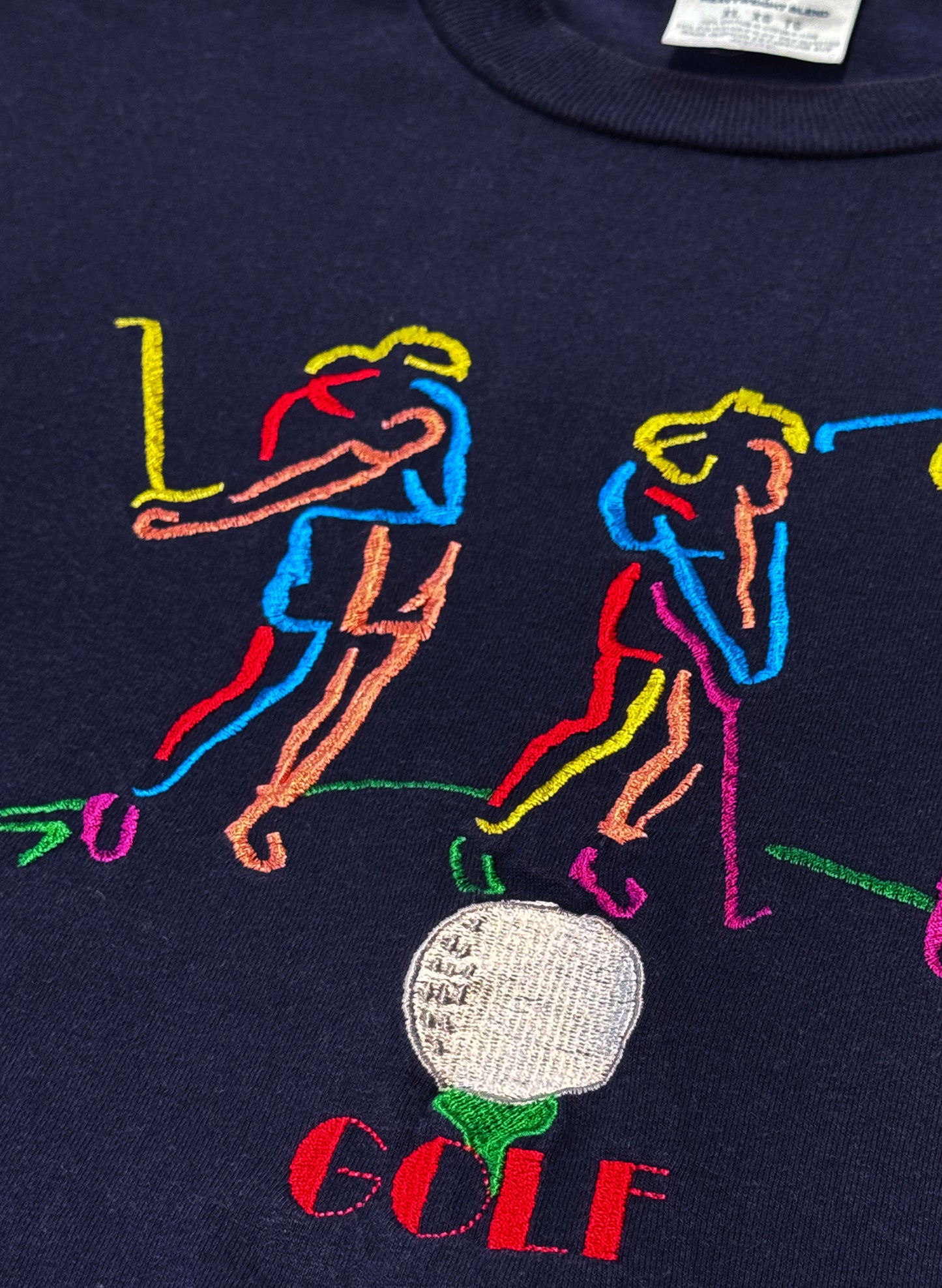 (SUP-615) GOLF SWING S/S TEE - NAVY - XL