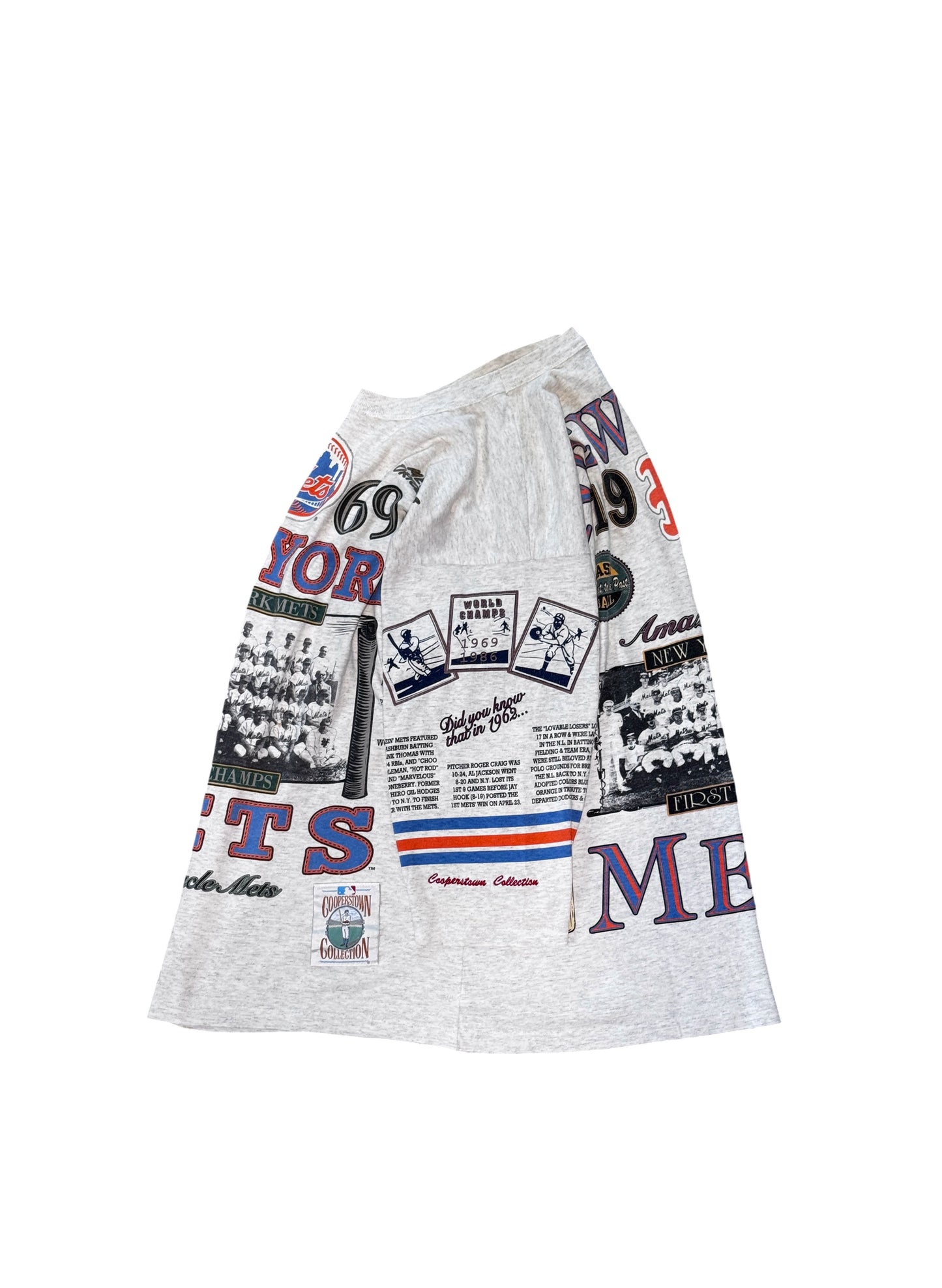 (SUP-807) MLB 1969 NEW YORK METS 3/4 SLEEVE TEE - MADE IN U.S.A. (L)