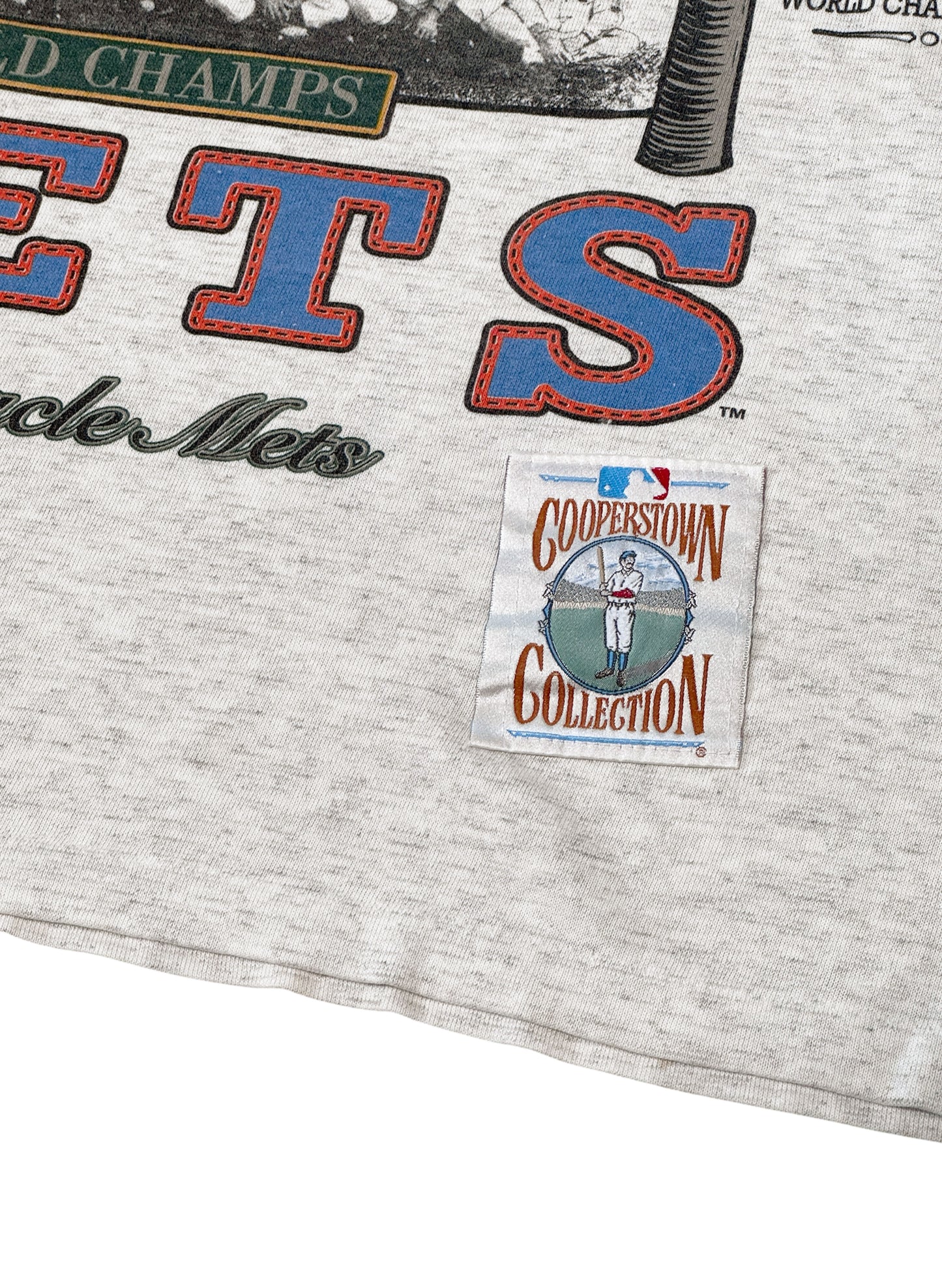 (SUP-807) MLB 1969 NEW YORK METS 3/4 SLEEVE TEE - MADE IN U.S.A. (L)