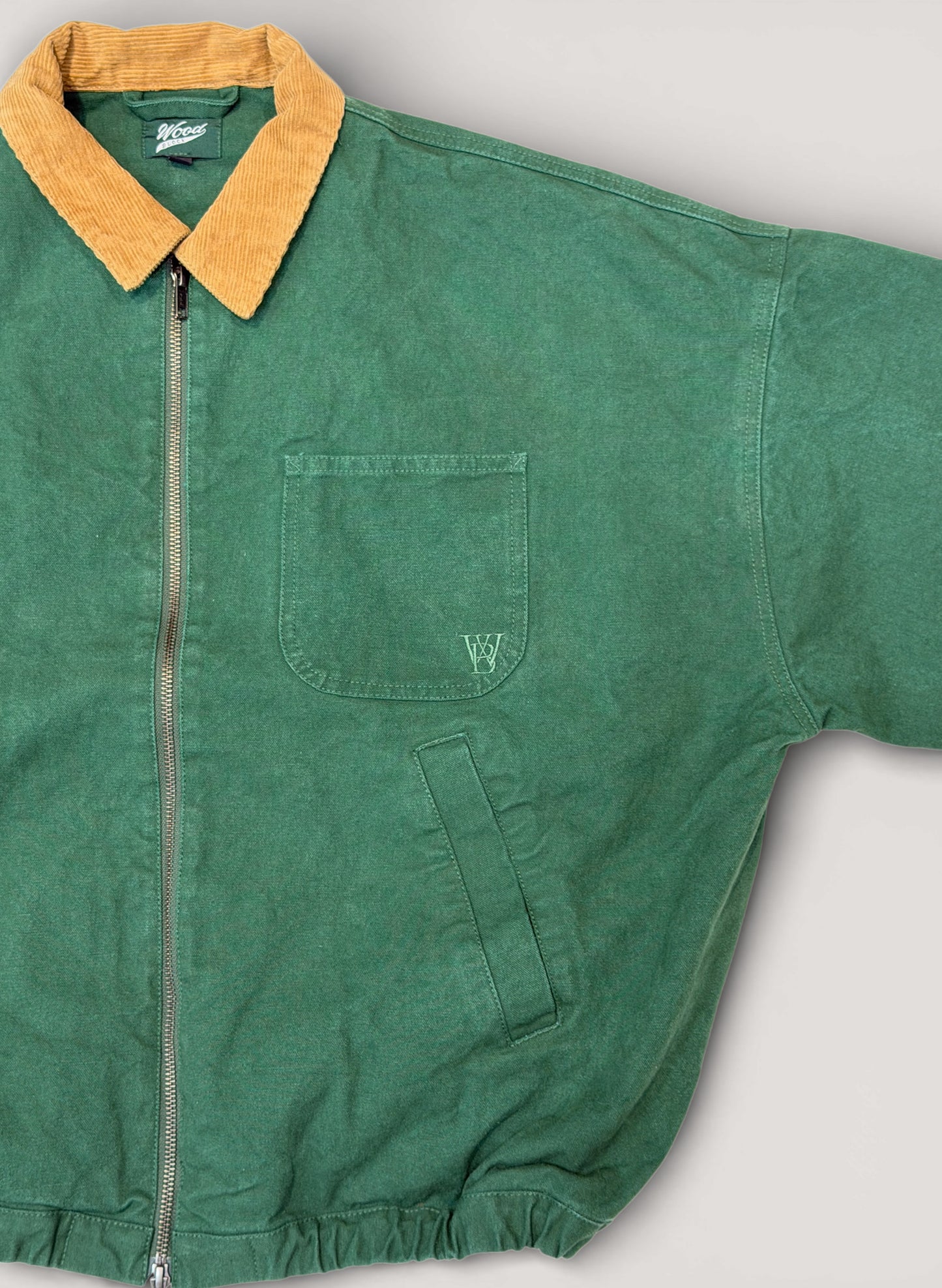 WOODBLOCK WIDE SLEEVE DUCK JACKET GREEN (WB-26SS-003)