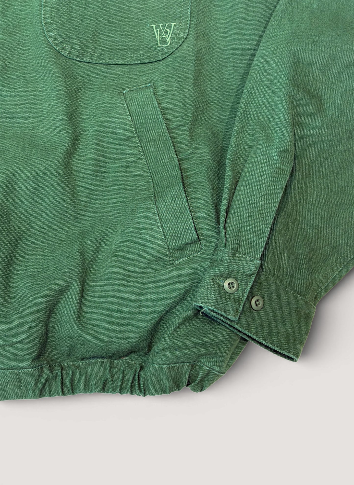 WOODBLOCK WIDE SLEEVE DUCK JACKET GREEN (WB-26SS-003)
