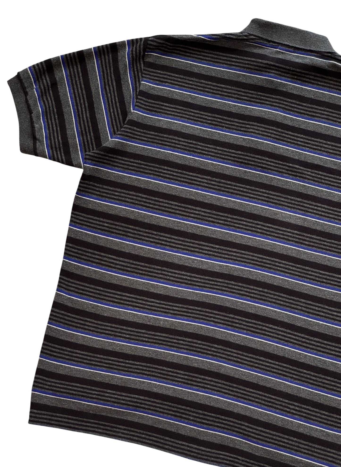 (SUP-682) Polo Ralph Lauren BORDER POLO SHIRT - GREY/BLACK/BLUE