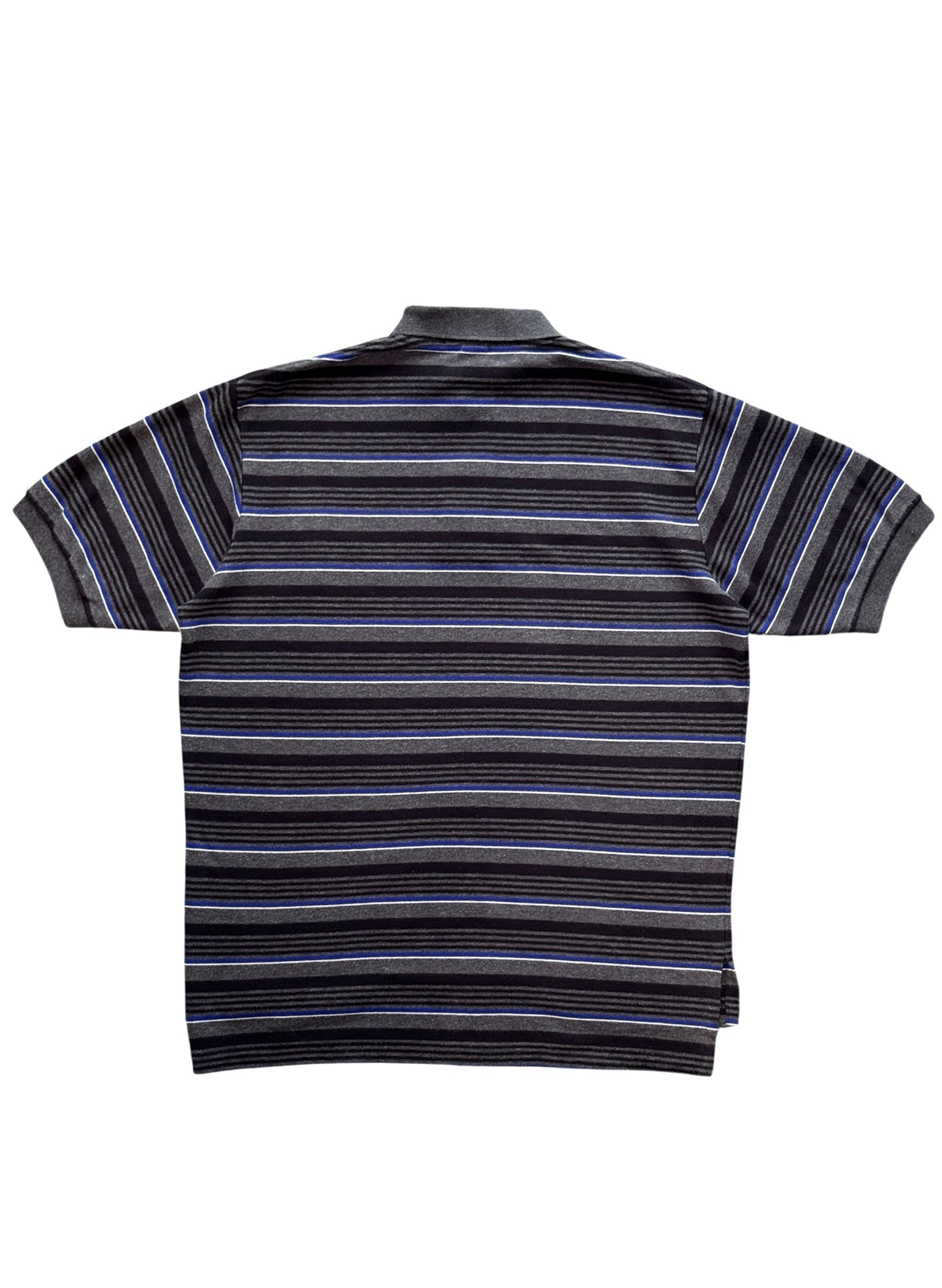 (SUP-682) Polo Ralph Lauren BORDER POLO SHIRT - GREY/BLACK/BLUE