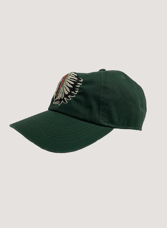 WOODBLOCK EMBROIDERY CHIEF HEAD CAP IVY GREEN(WB-24SPT-01)