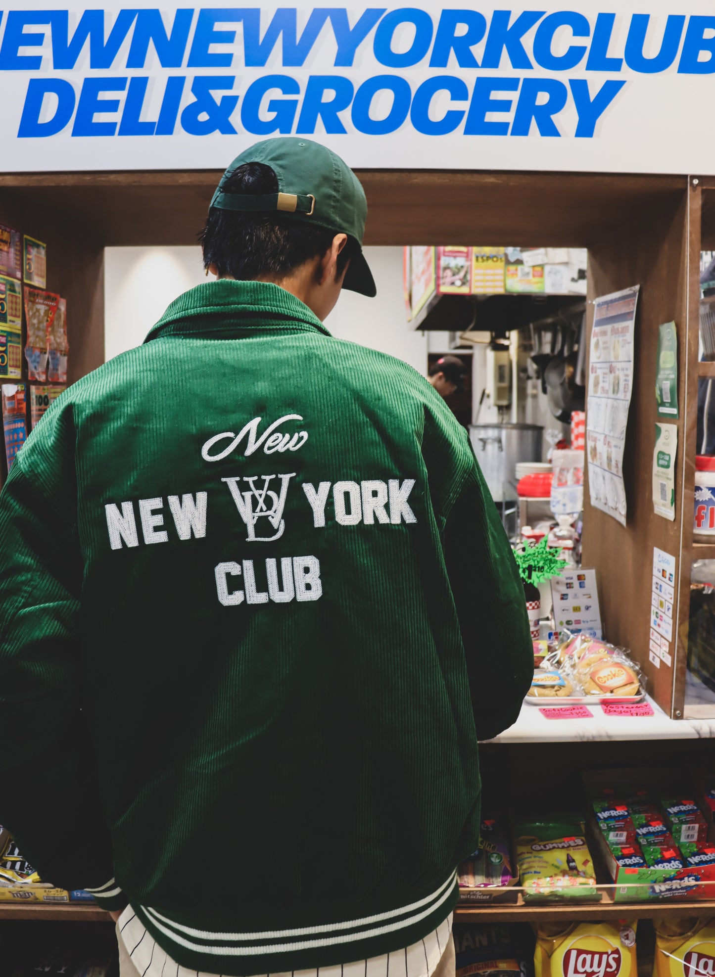 WOODBLOCK × NEW NEW YORK CLUB CORDUROY AWARD JACKET GREEN (WB-24AW-014)