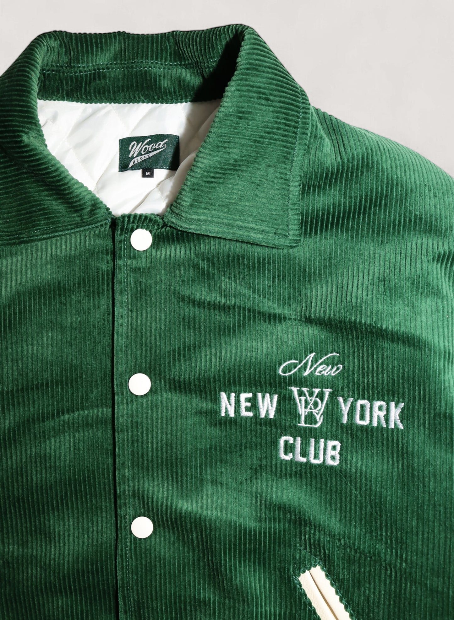 WOODBLOCK × NEW NEW YORK CLUB CORDUROY AWARD JACKET GREEN (WB-24AW-014)