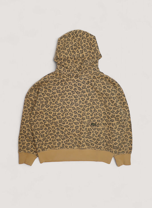 WOODBLOCK LEOPARD SWEAT HOODIE (WB-24AW-007)